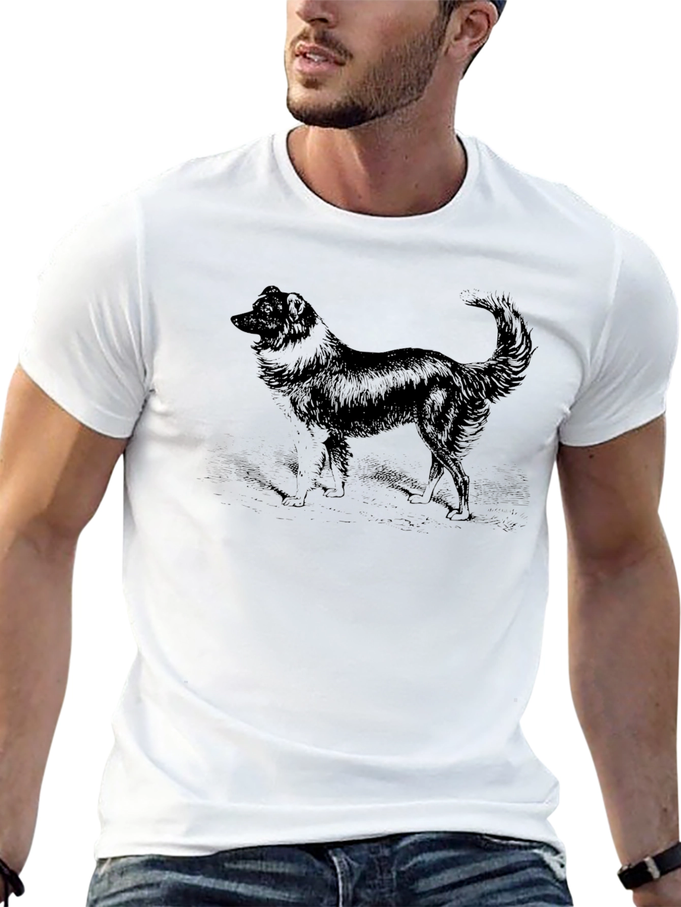 Dog Graphic Print Tee - Classic Unisex Fit