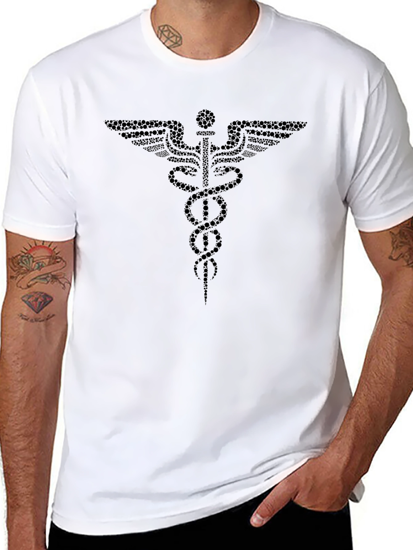 Medical Symbol Graphic Black T-Shirt