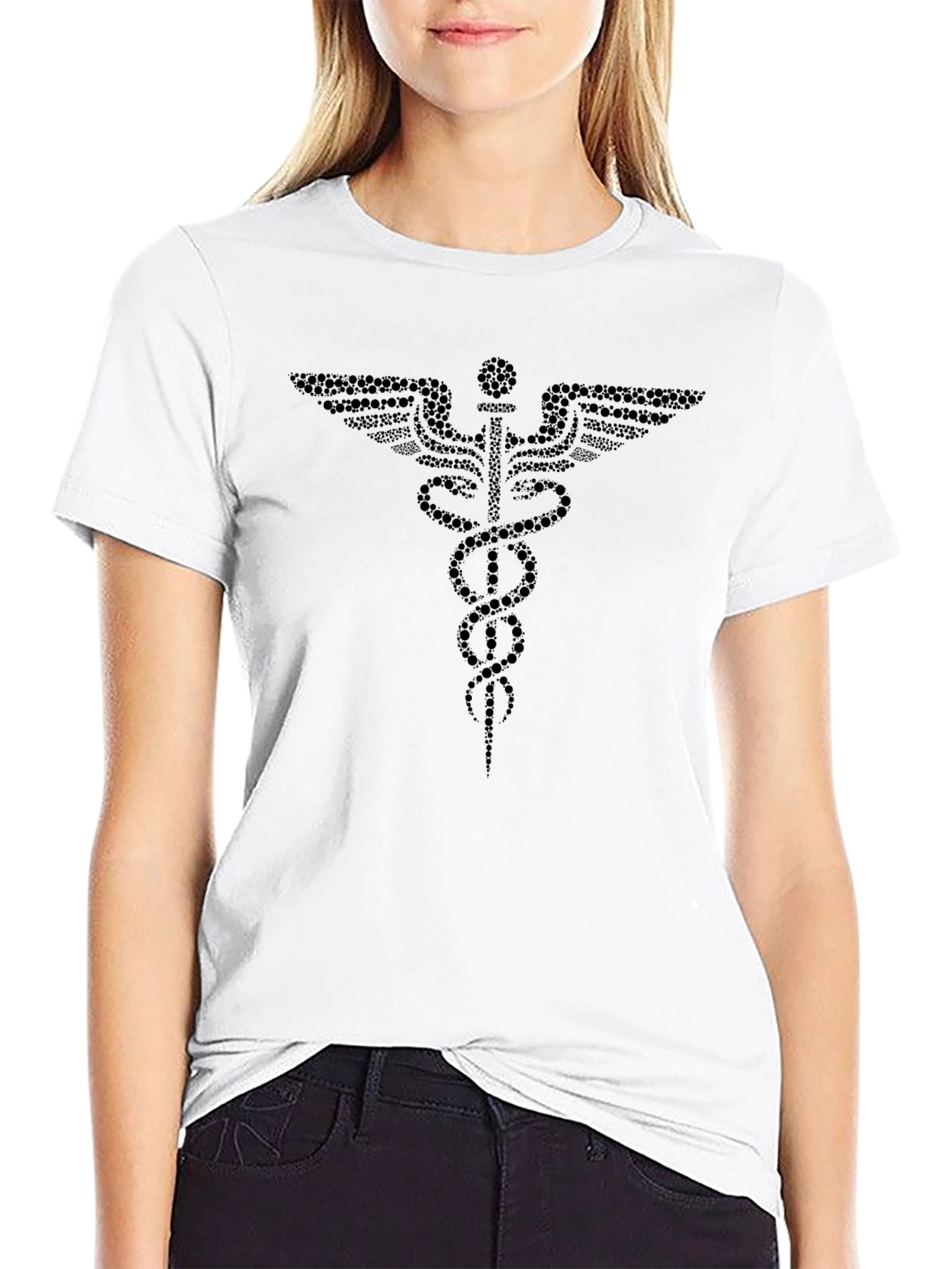 Medical Symbol Graphic Black T-Shirt