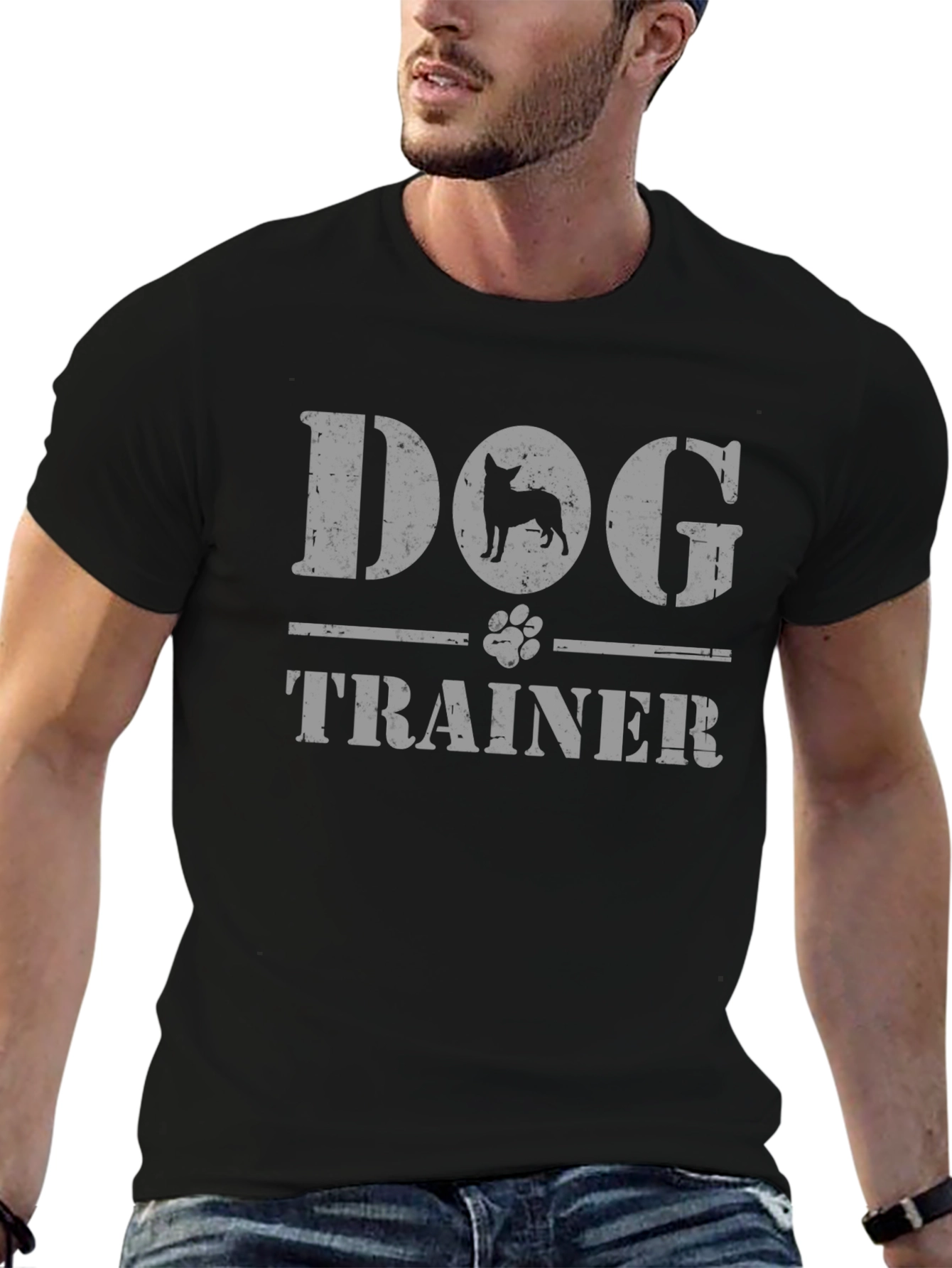 Dog Trainer T-Shirt - Distressed Graphic Tee