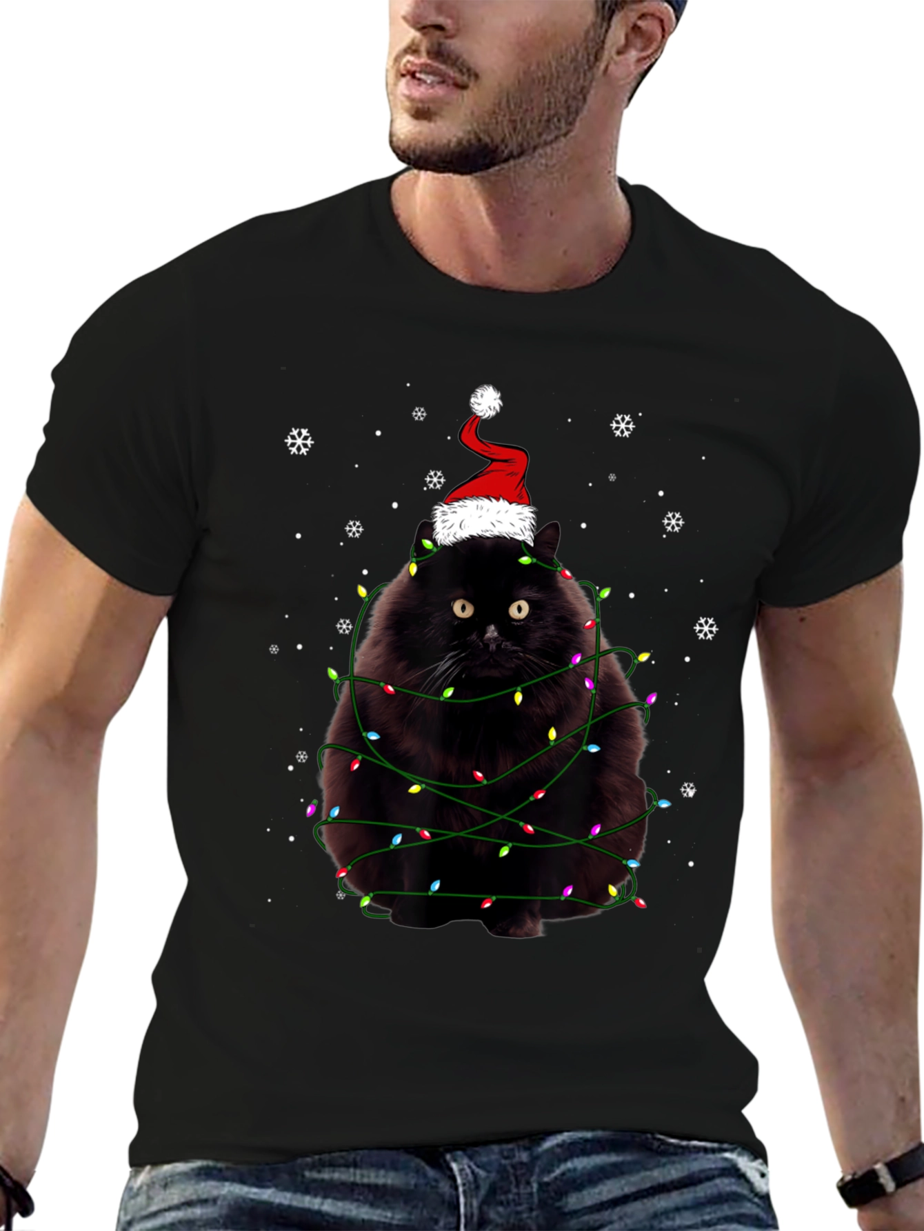 Christmas Cat T-Shirt: Festive Feline Fun