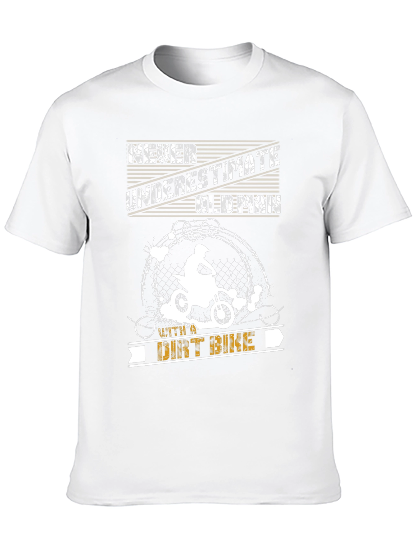 Never Underestimate Old Man with Dirt Bike T-Shirt
