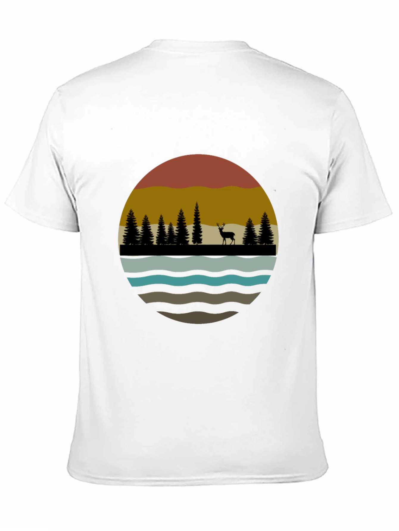 Nature Deer Silhouette Graphic Tee