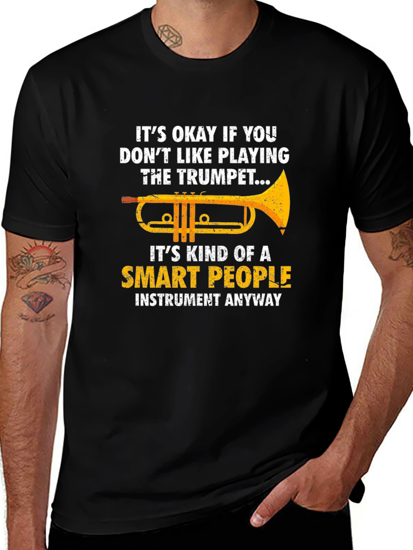 Funny Trumpet Player T-Shirt - Smart People Instrument