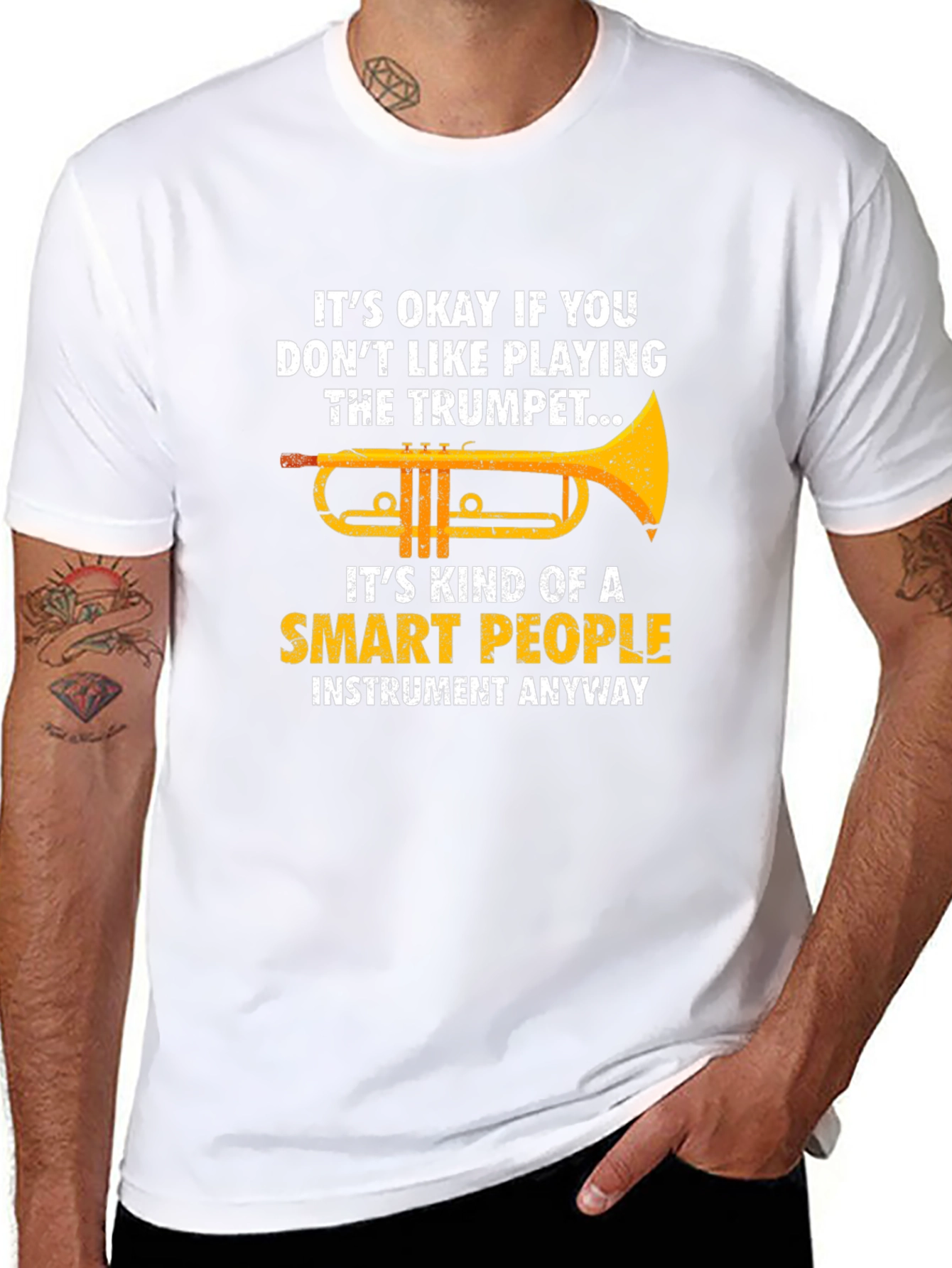 Funny Trumpet Player T-Shirt - Smart People Instrument