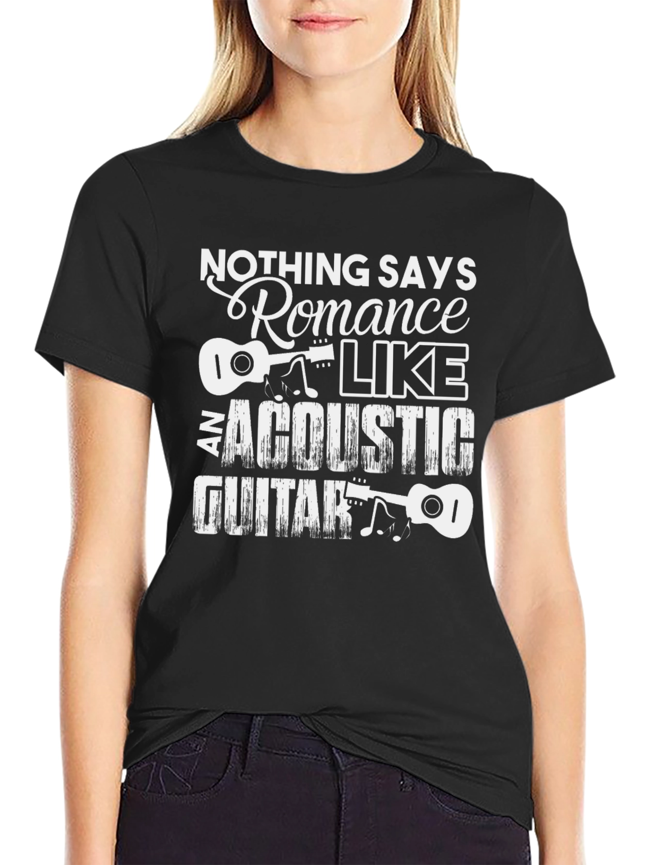 Acoustic Guitar Romance Graphic Tee