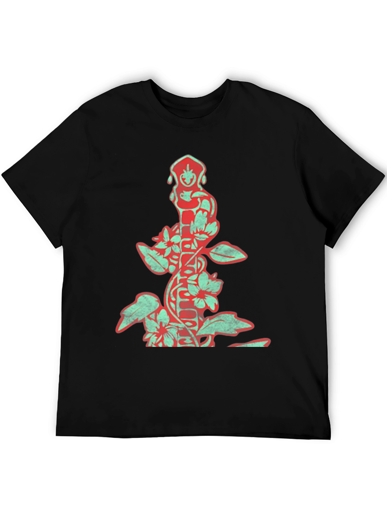 Floral Totem Graphic Print T-Shirt