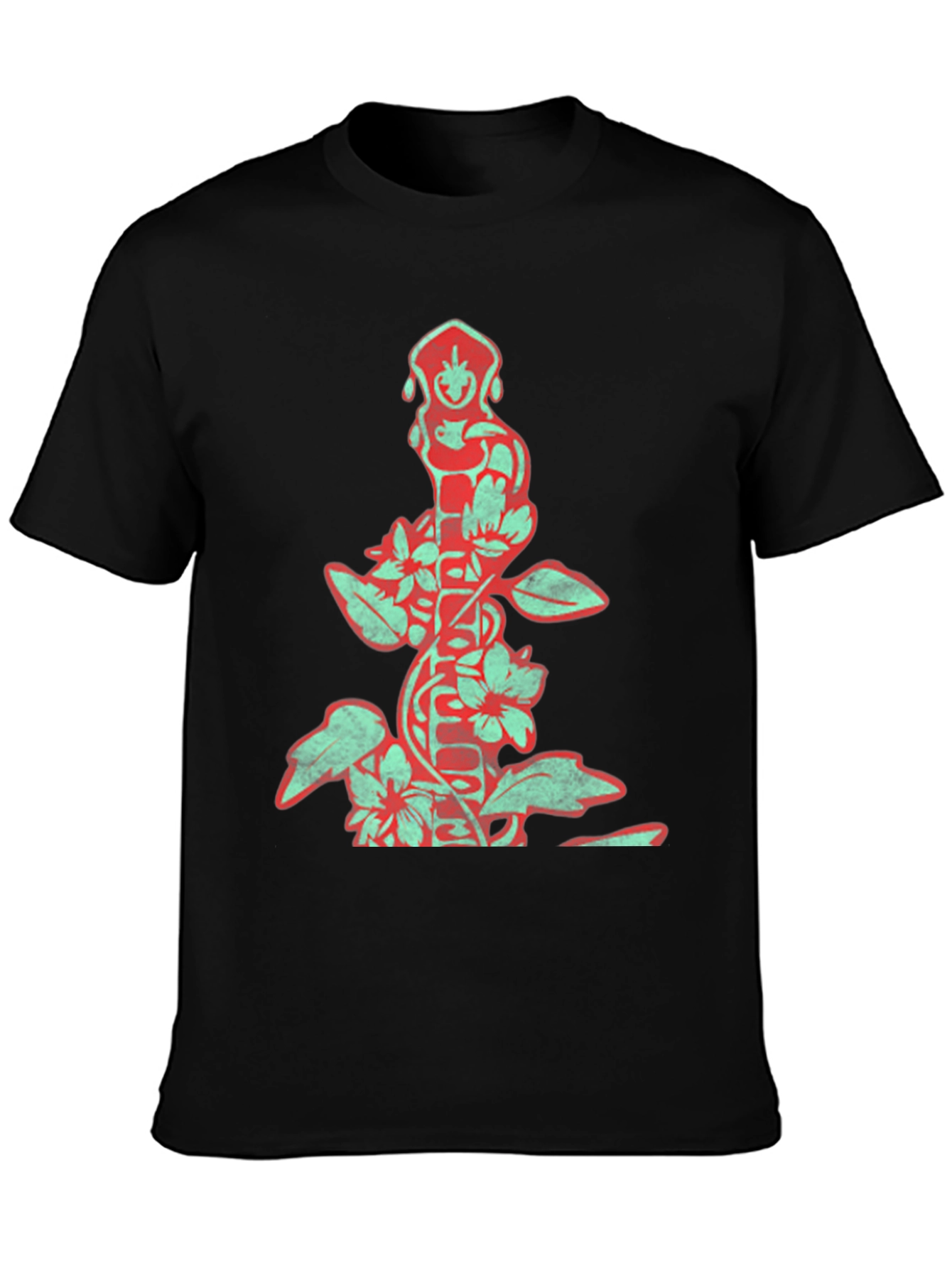 Floral Totem Graphic Print T-Shirt