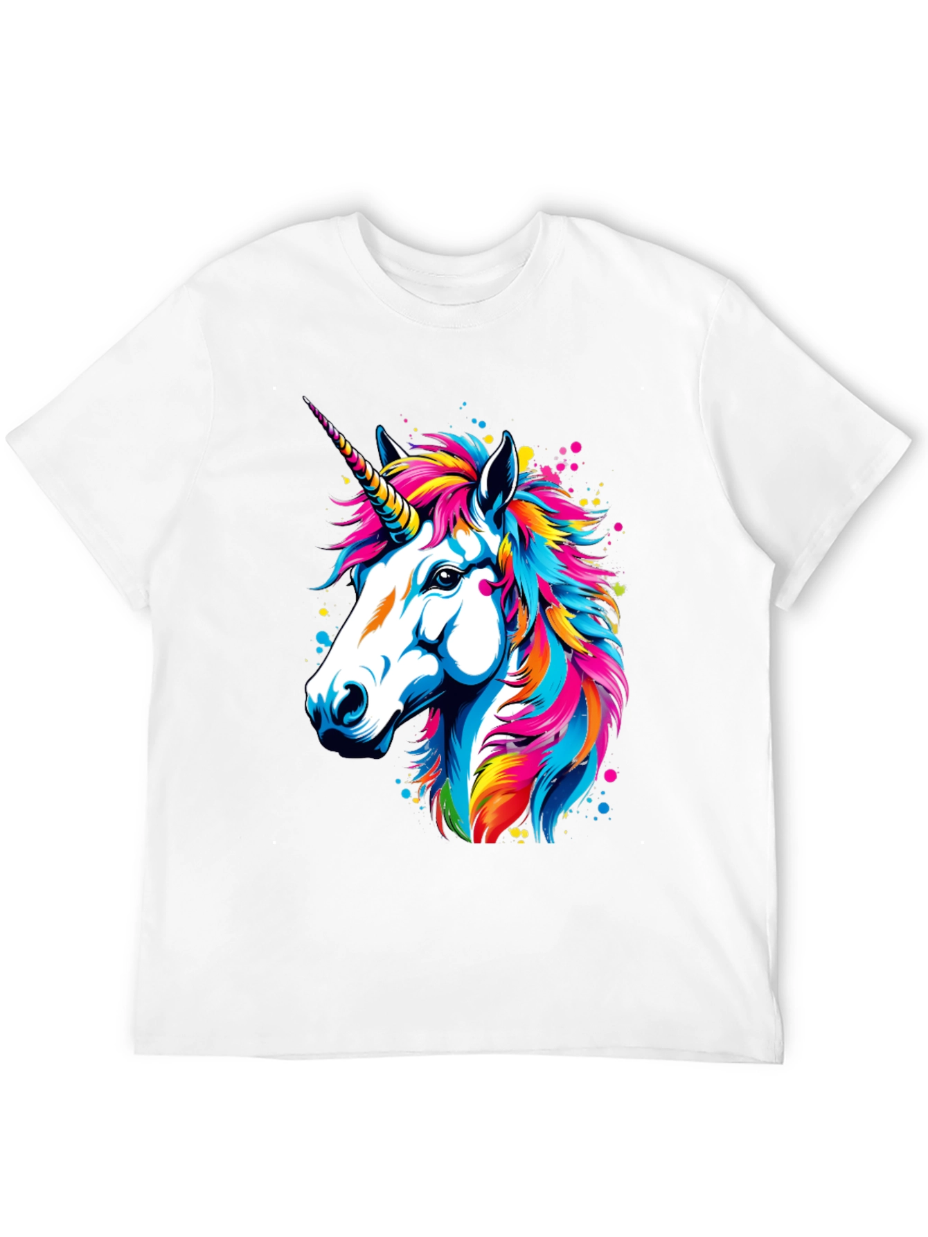 Unicorn Graphic Print Black T-Shirt