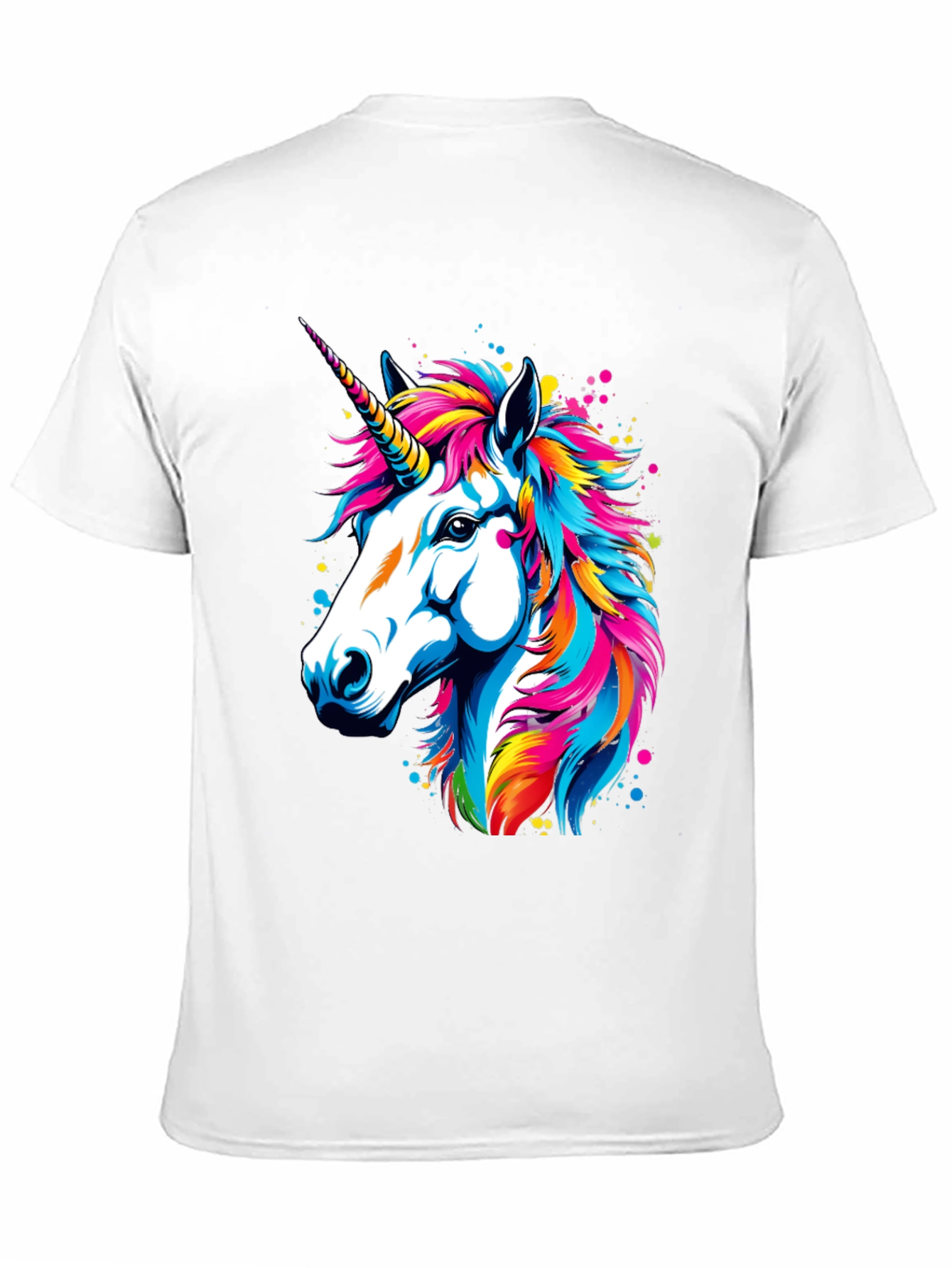 Unicorn Graphic Print Black T-Shirt