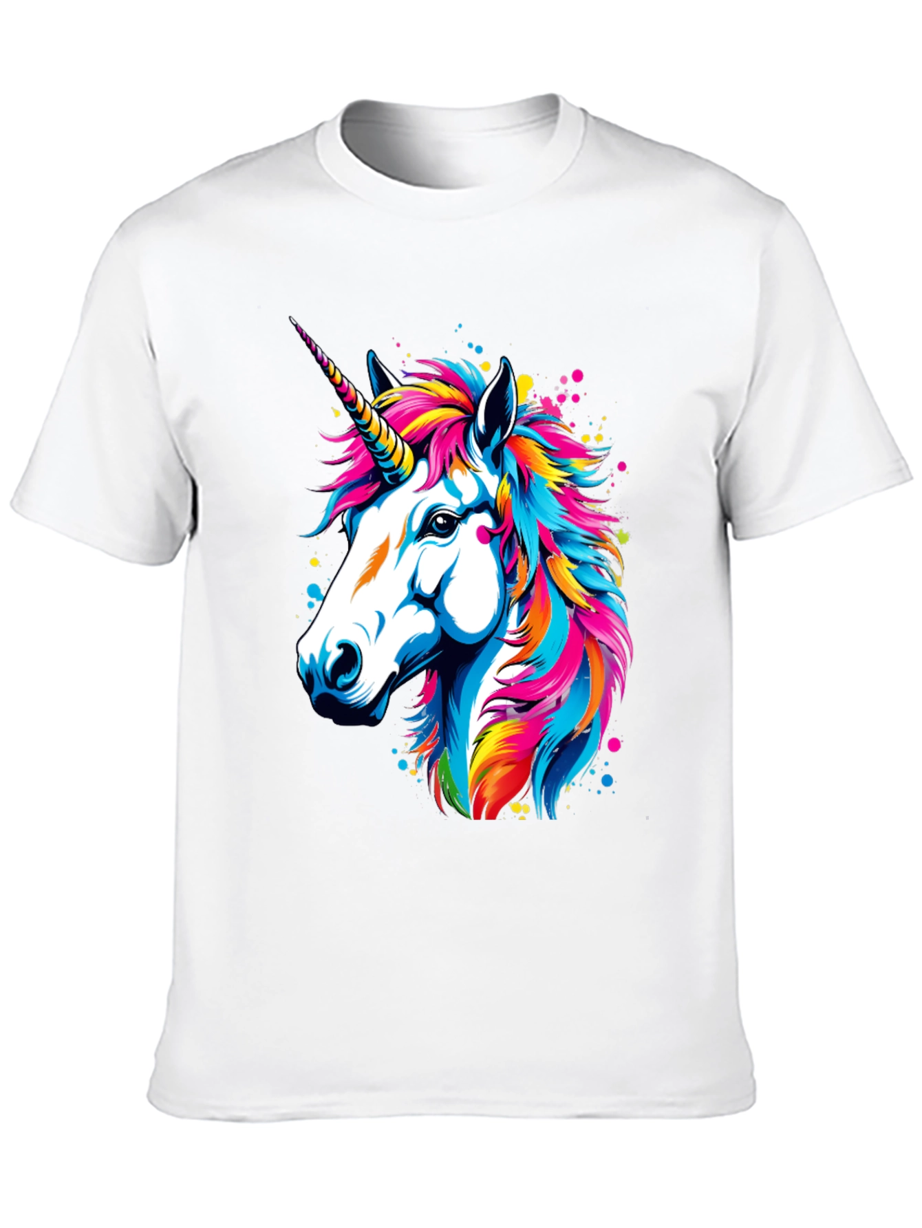 Unicorn Graphic Print Black T-Shirt