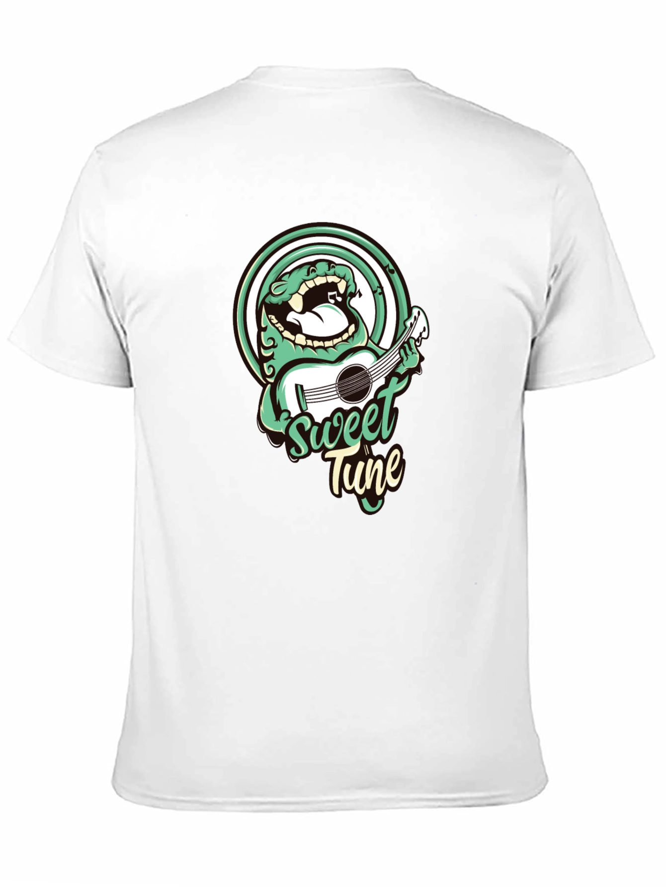 Sweet Tune Graphic Tee - Black Cotton T-Shirt