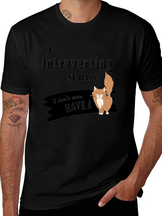 Introverted Cat T-Shirt - Soft Cotton Blend