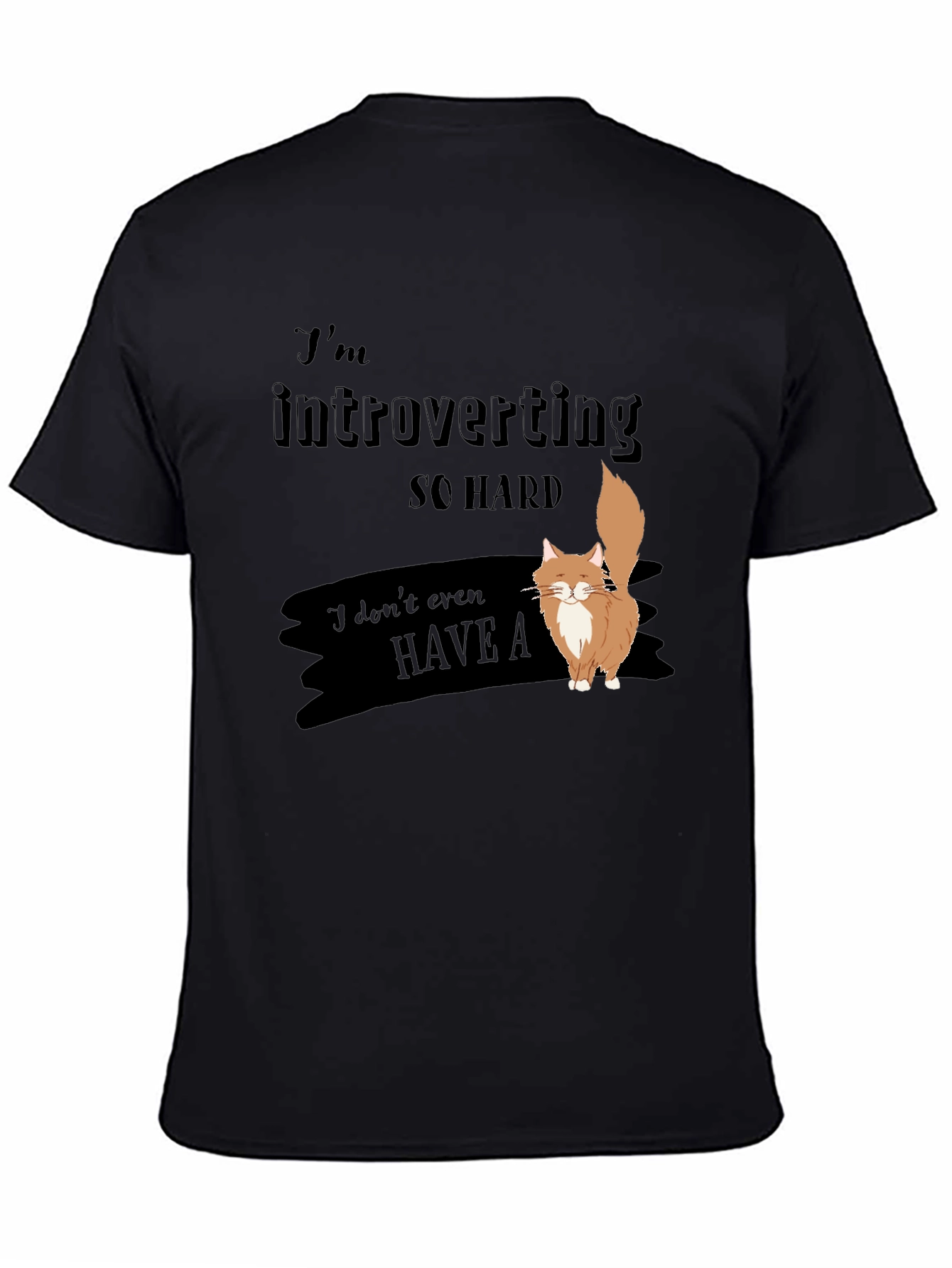 Introverted Cat T-Shirt - Soft Cotton Blend
