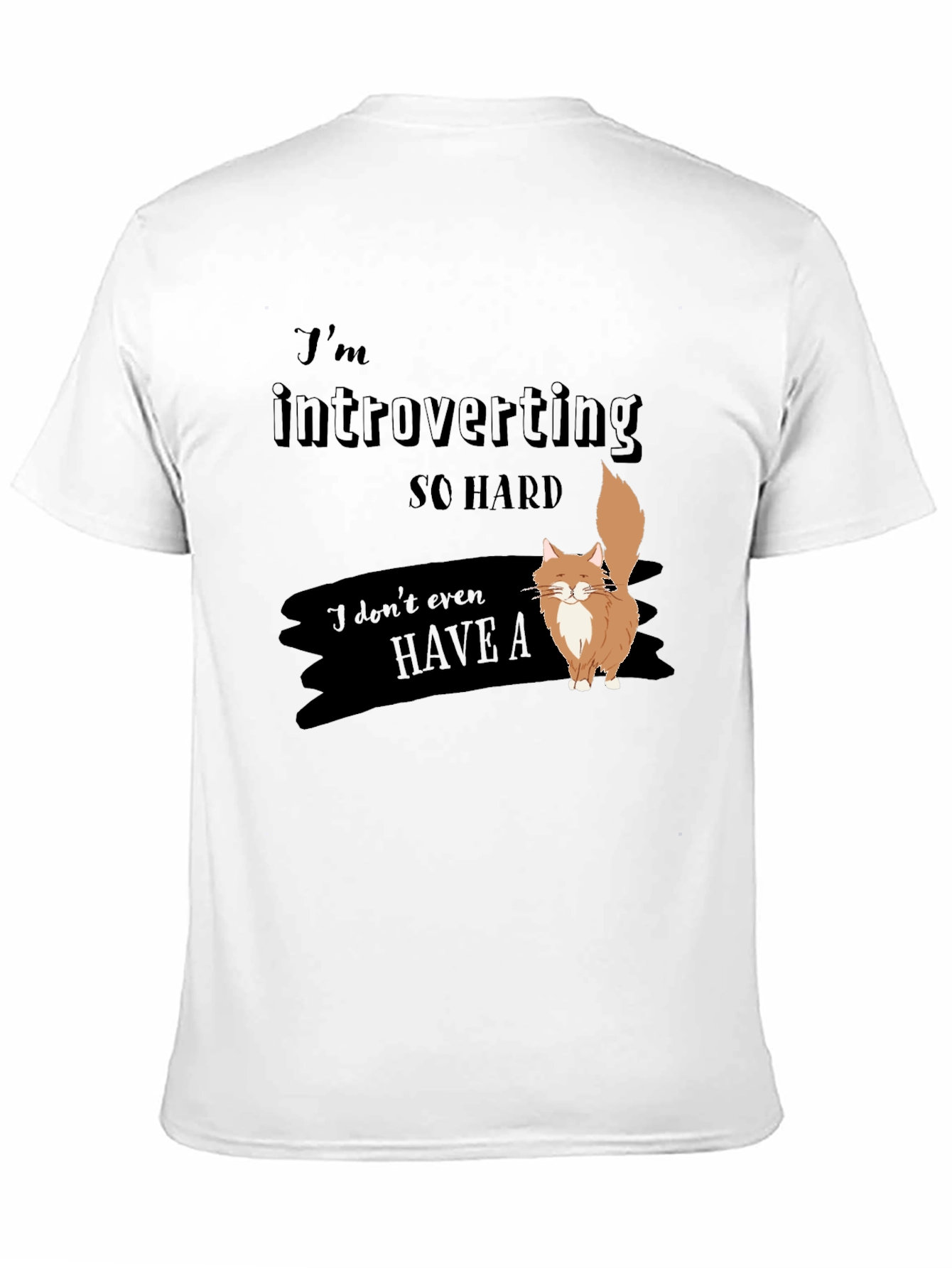 Introverted Cat T-Shirt - Soft Cotton Blend