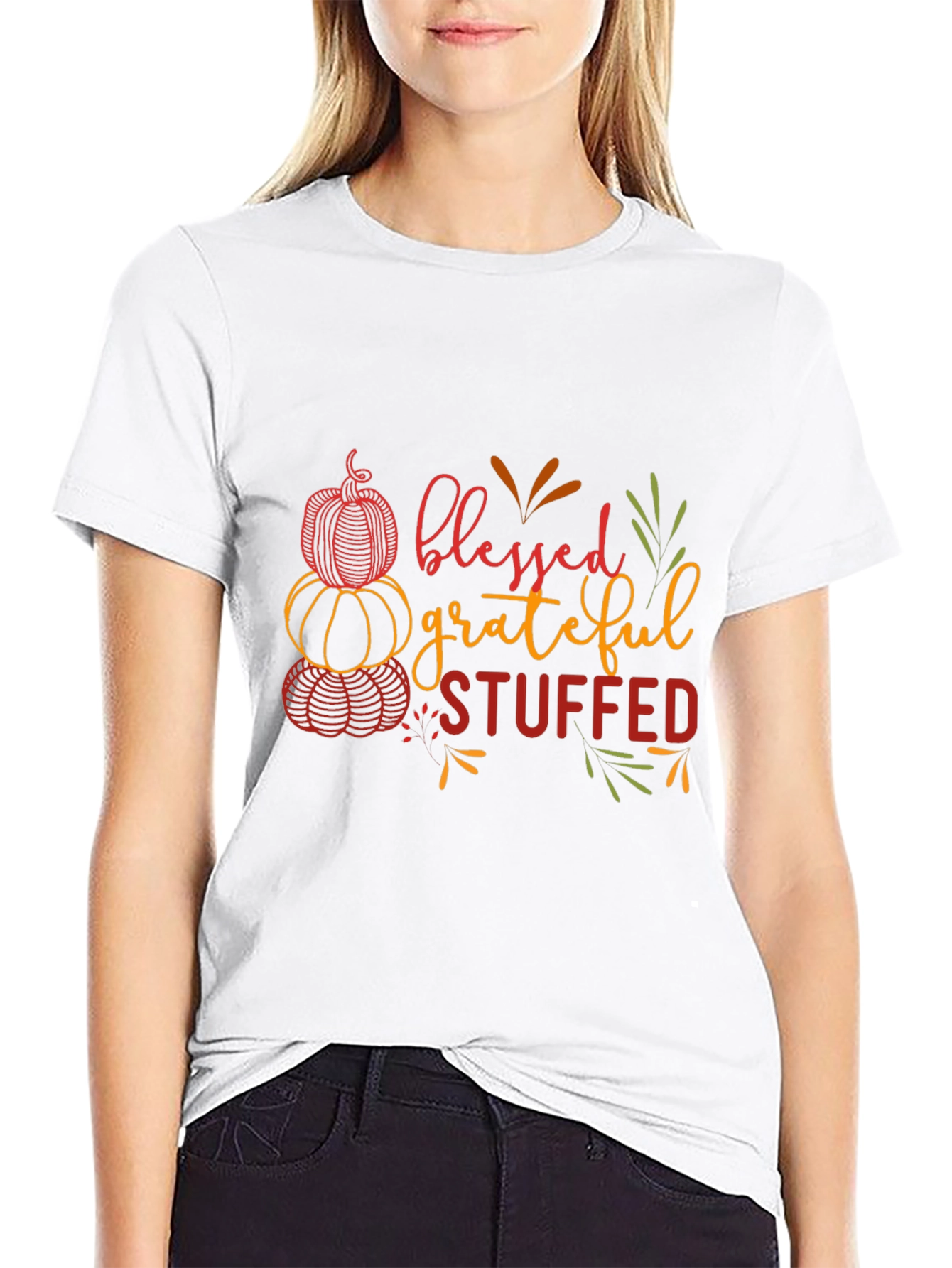 Blessed Grateful Stuffed Thanksgiving T-Shirt