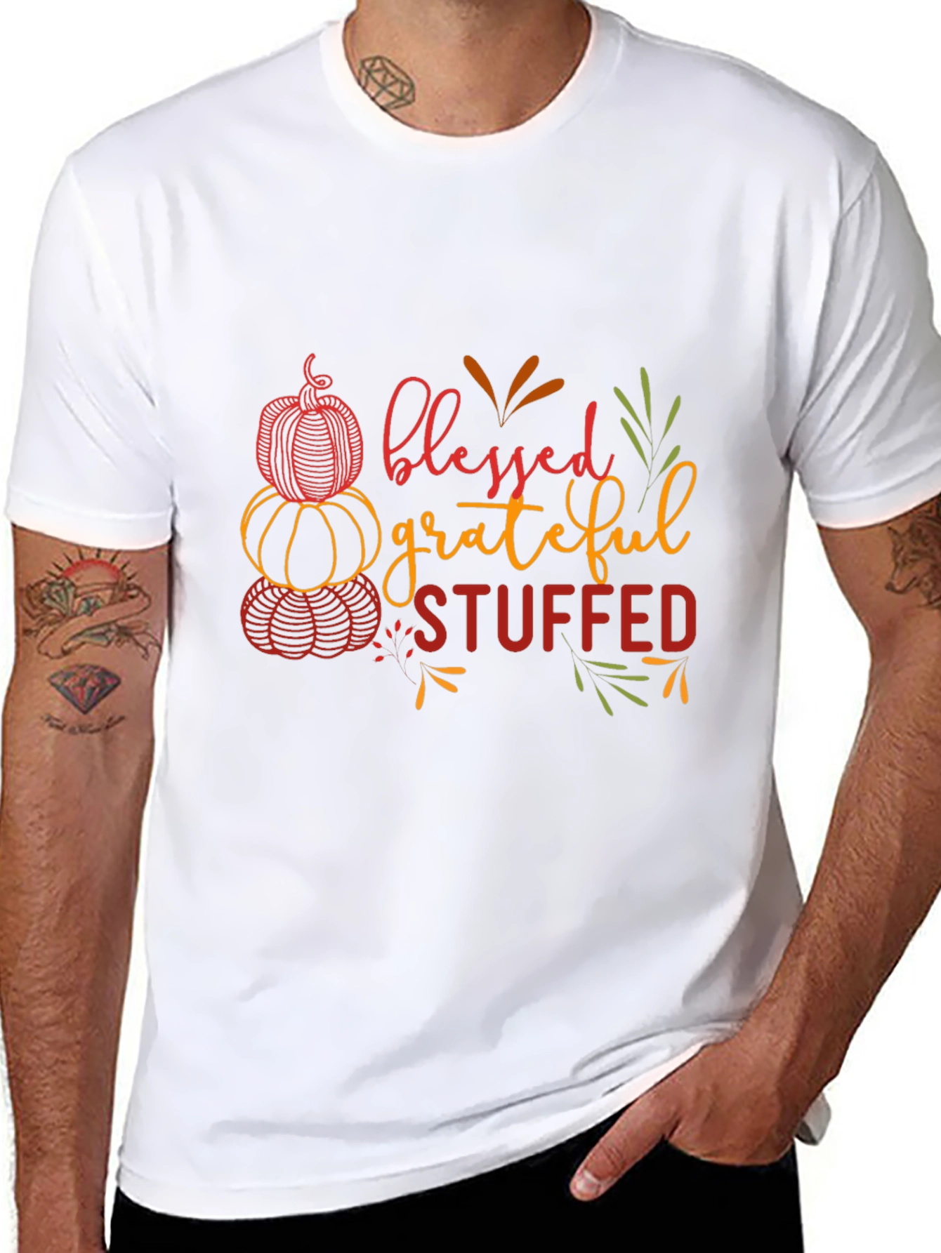 Blessed Grateful Stuffed Thanksgiving T-Shirt