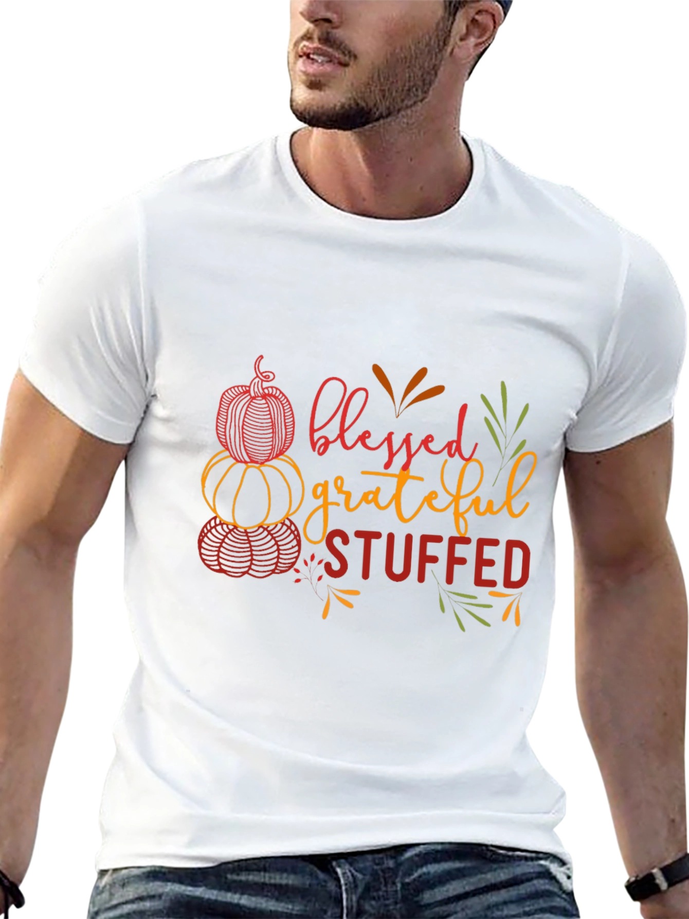 Blessed Grateful Stuffed Thanksgiving T-Shirt
