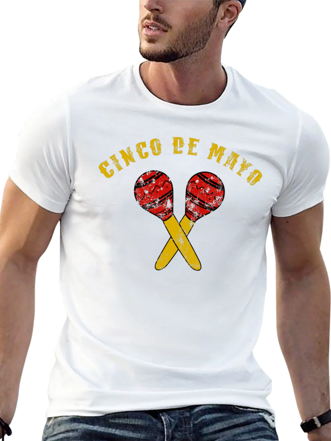 Cinco de Mayo Maracas T-Shirt - Mens Graphic Tee