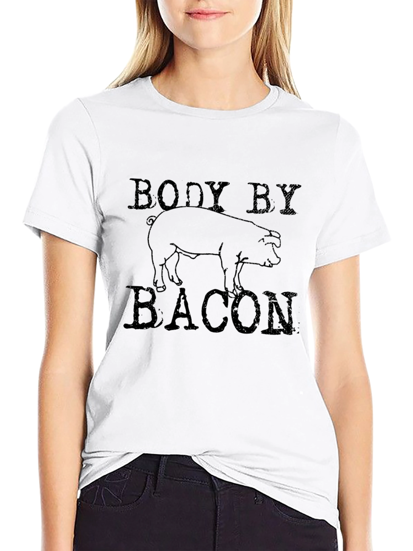 Body By Bacon Black T-Shirt