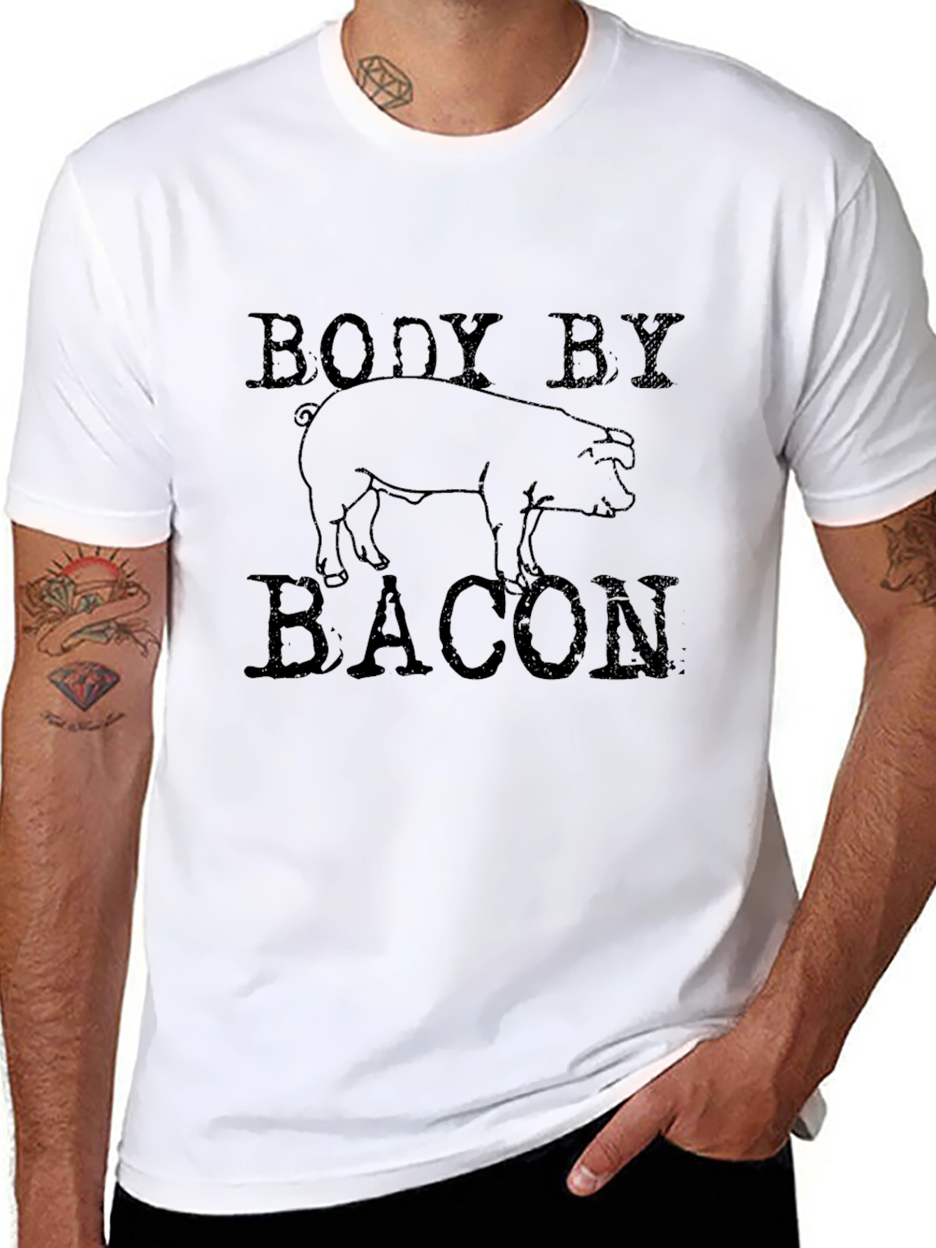 Body By Bacon Black T-Shirt