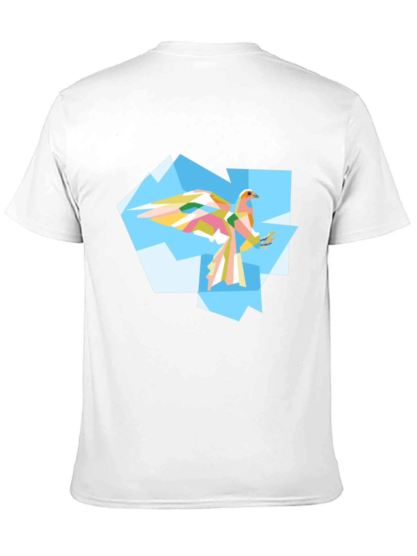 Geometric Bird Graphic Tee - Mens Black T-Shirt