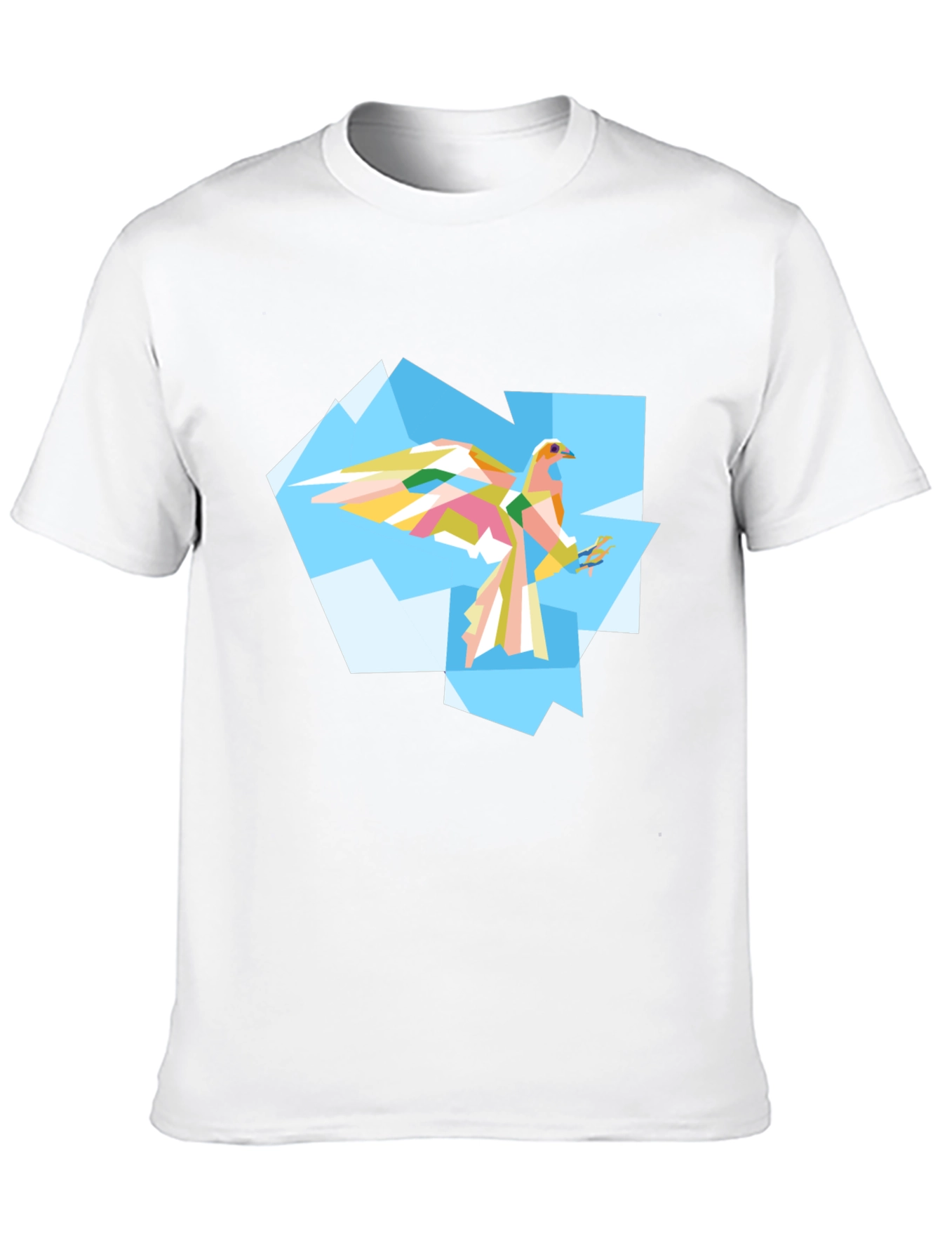Geometric Bird Graphic Tee - Mens Black T-Shirt