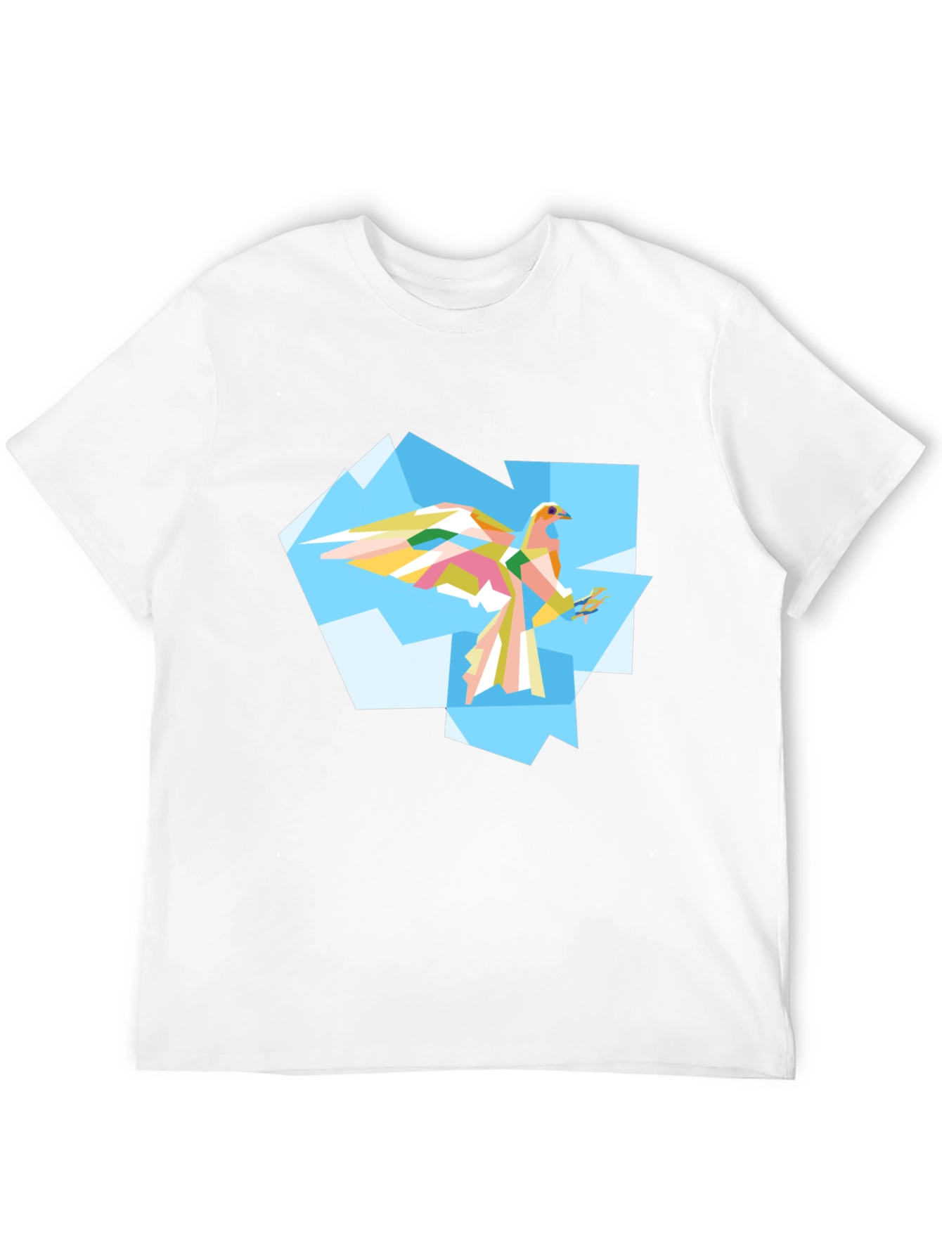 Geometric Bird Graphic Tee - Mens Black T-Shirt