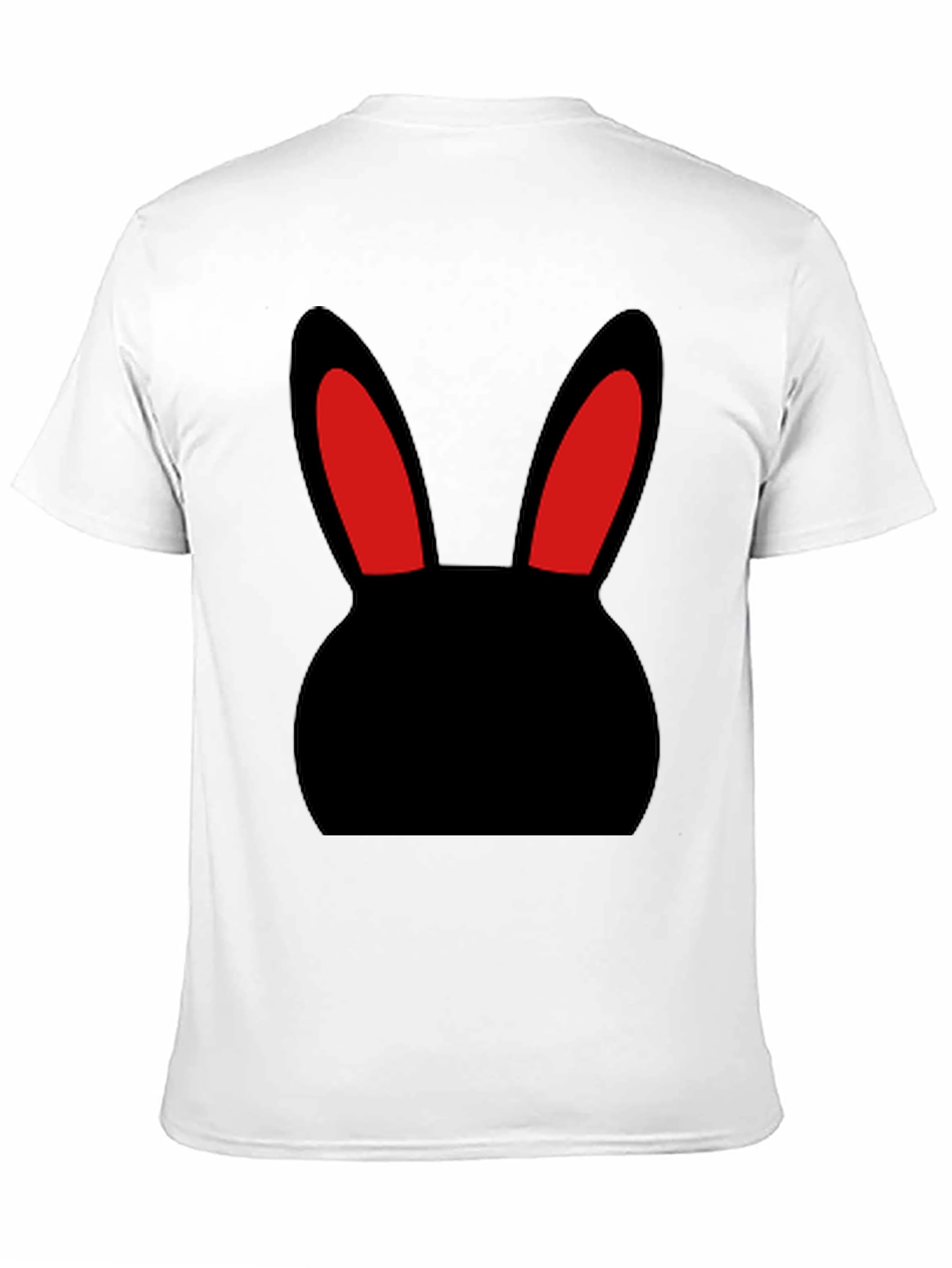 Black T-Shirt with Bunny Rabbit Design