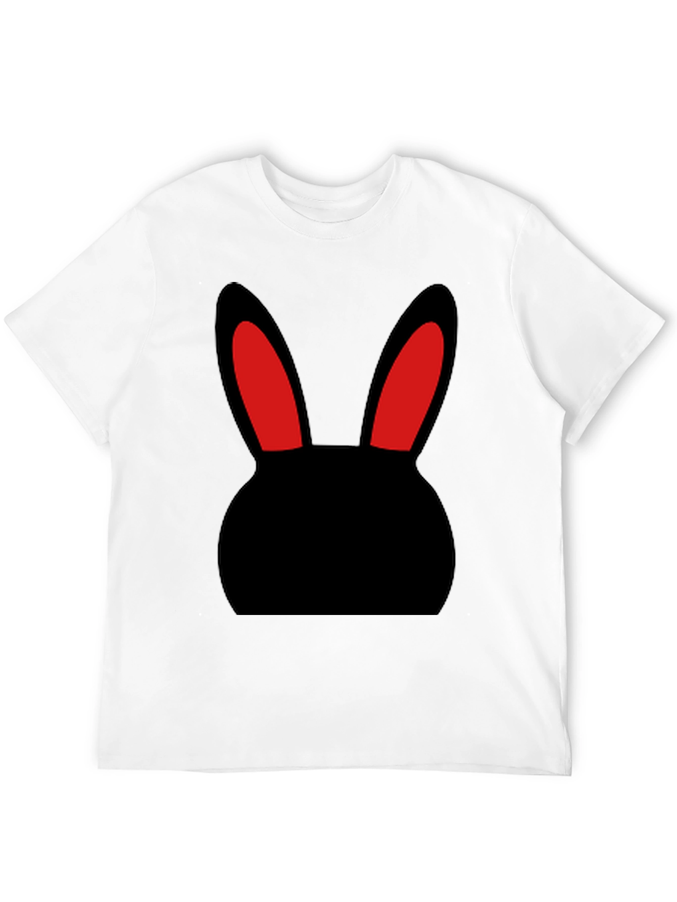 Black T-Shirt with Bunny Rabbit Design