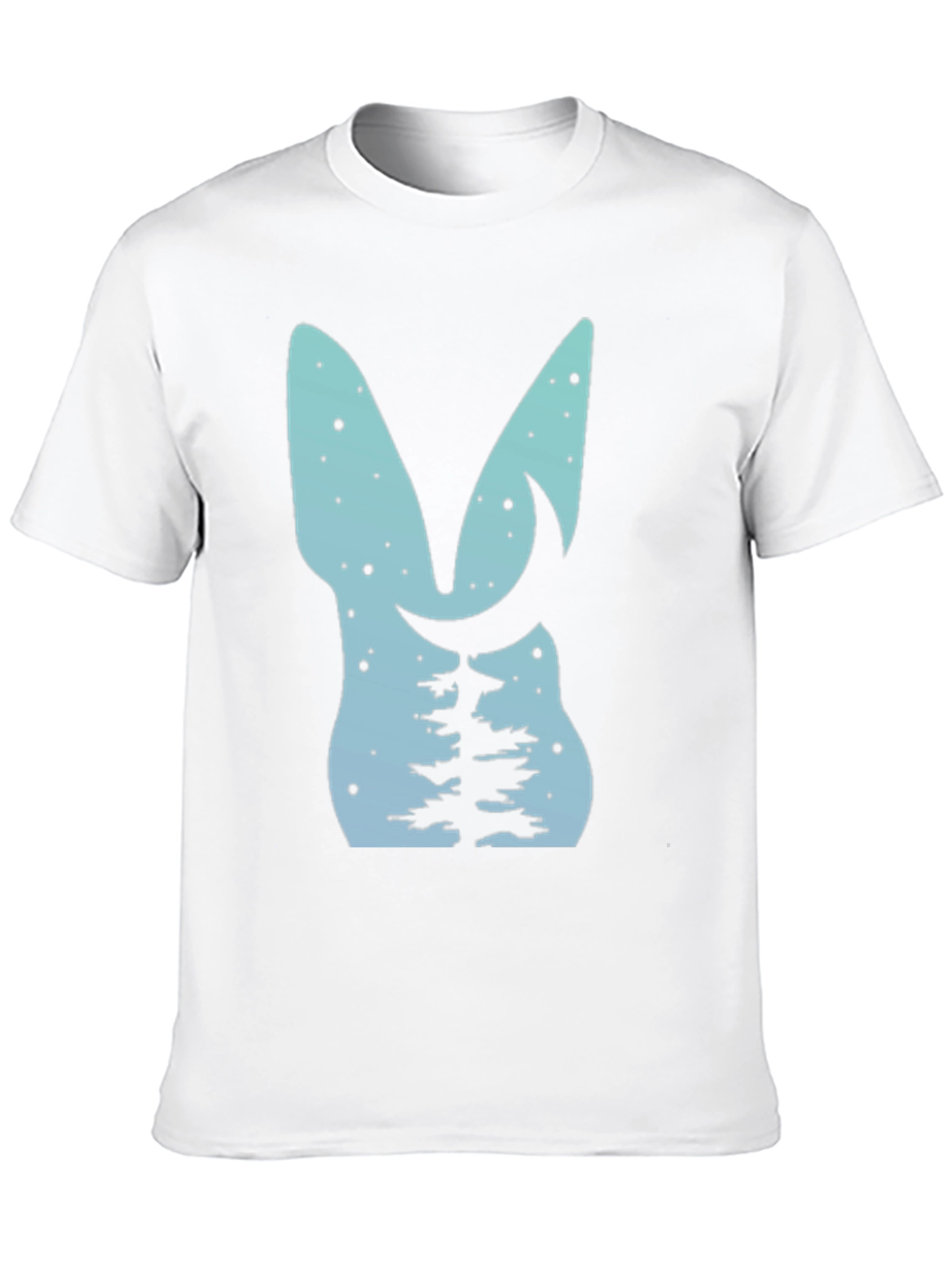 Nature Lovers Tee: Bunny Moon & Tree Design