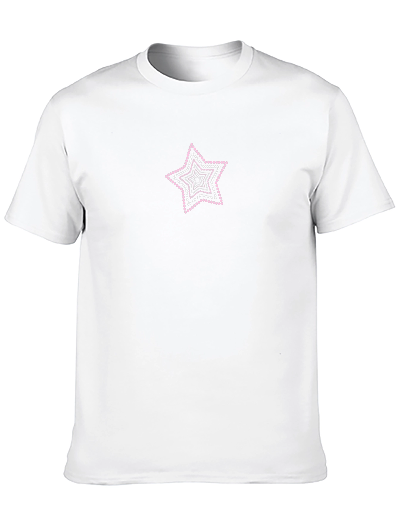 Star Dotted Graphic Tee - Black