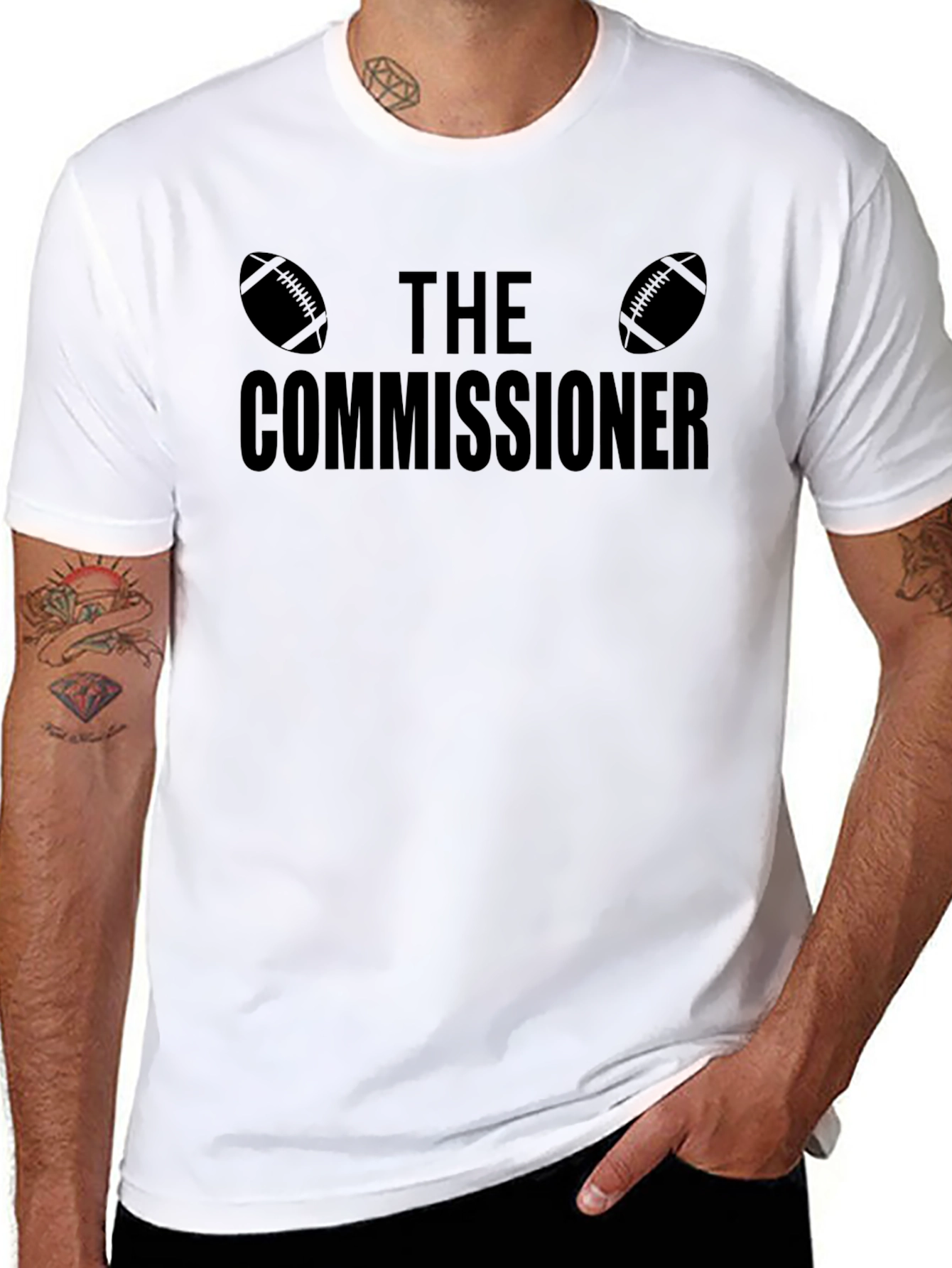 The Commissioner Football T-Shirt - Black