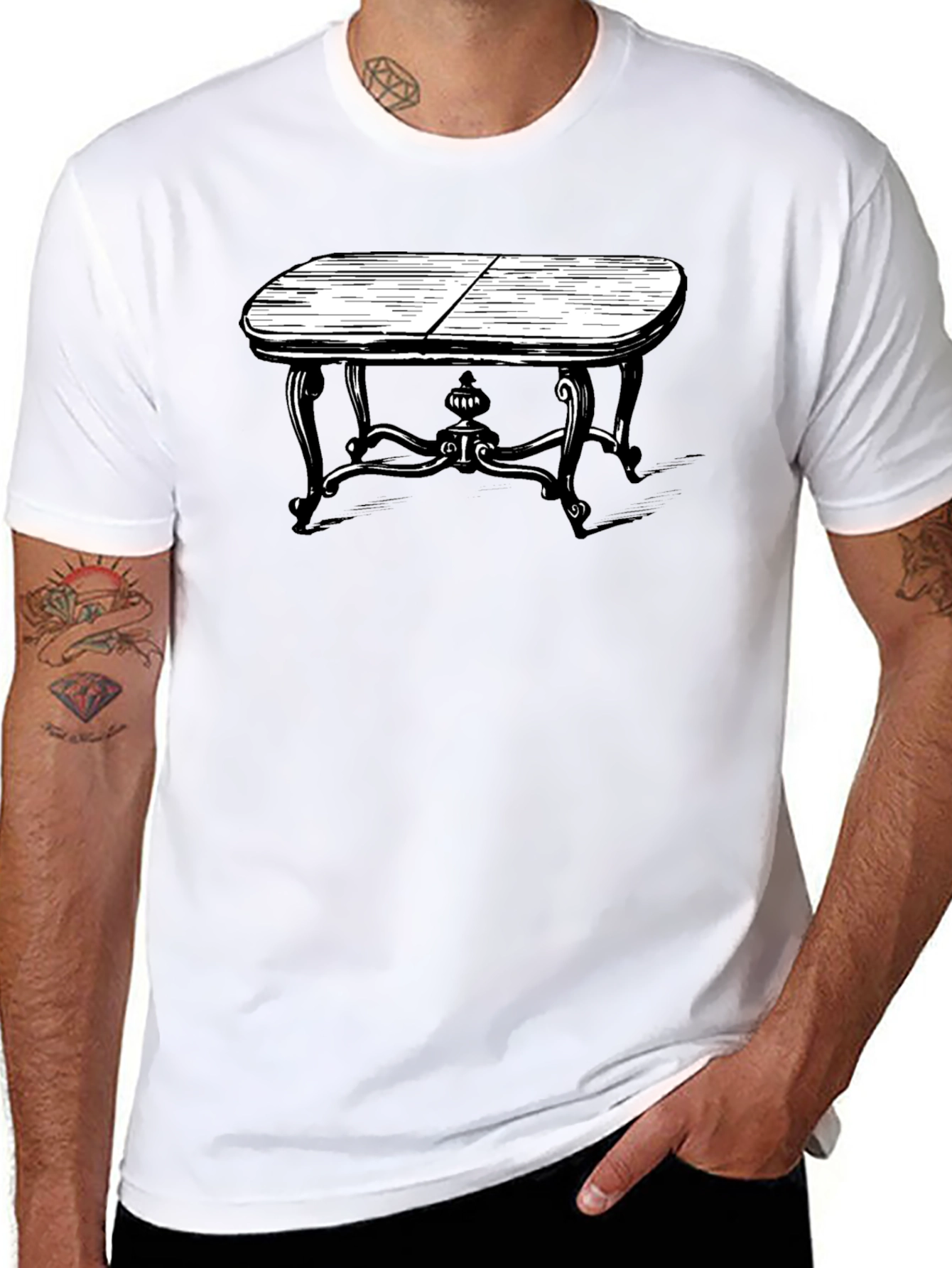 Retro Table Graphic Tee - Classic Black