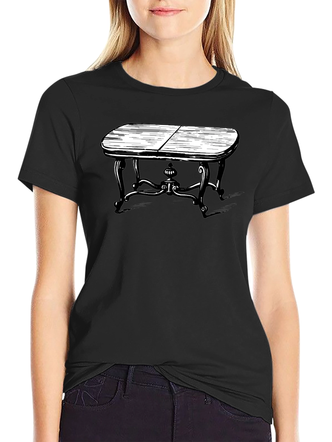 Retro Table Graphic Tee - Classic Black