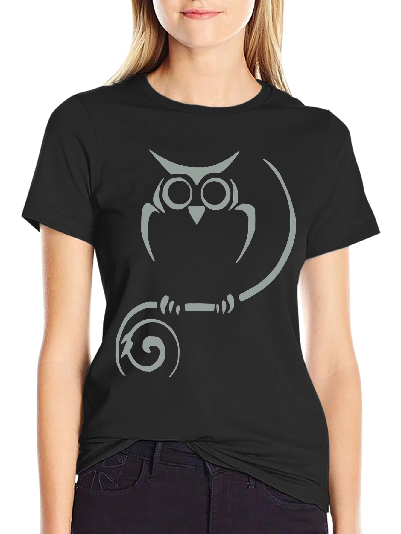 Owl Graphic Tee - Mens Black T-Shirt