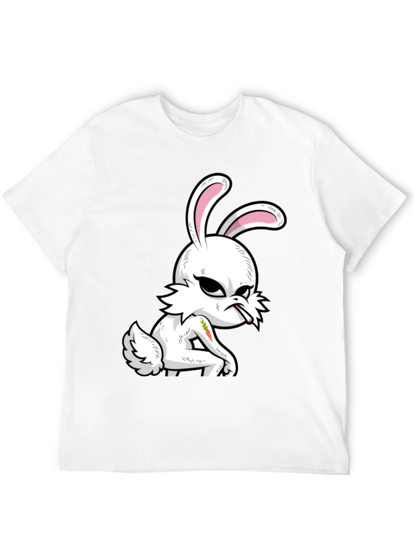 Grumpy Bunny T-Shirt - Edgy Cartoon Rabbit Tee