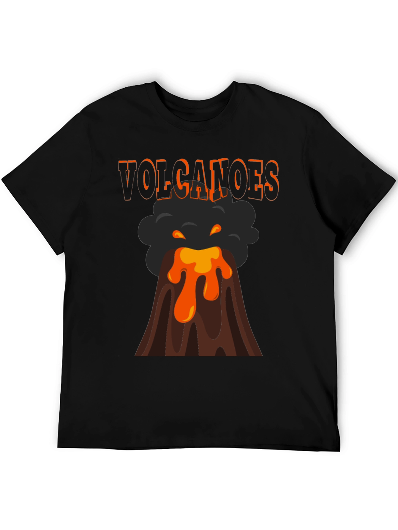Volcanoes Graphic T-Shirt - Erupting Lava Design