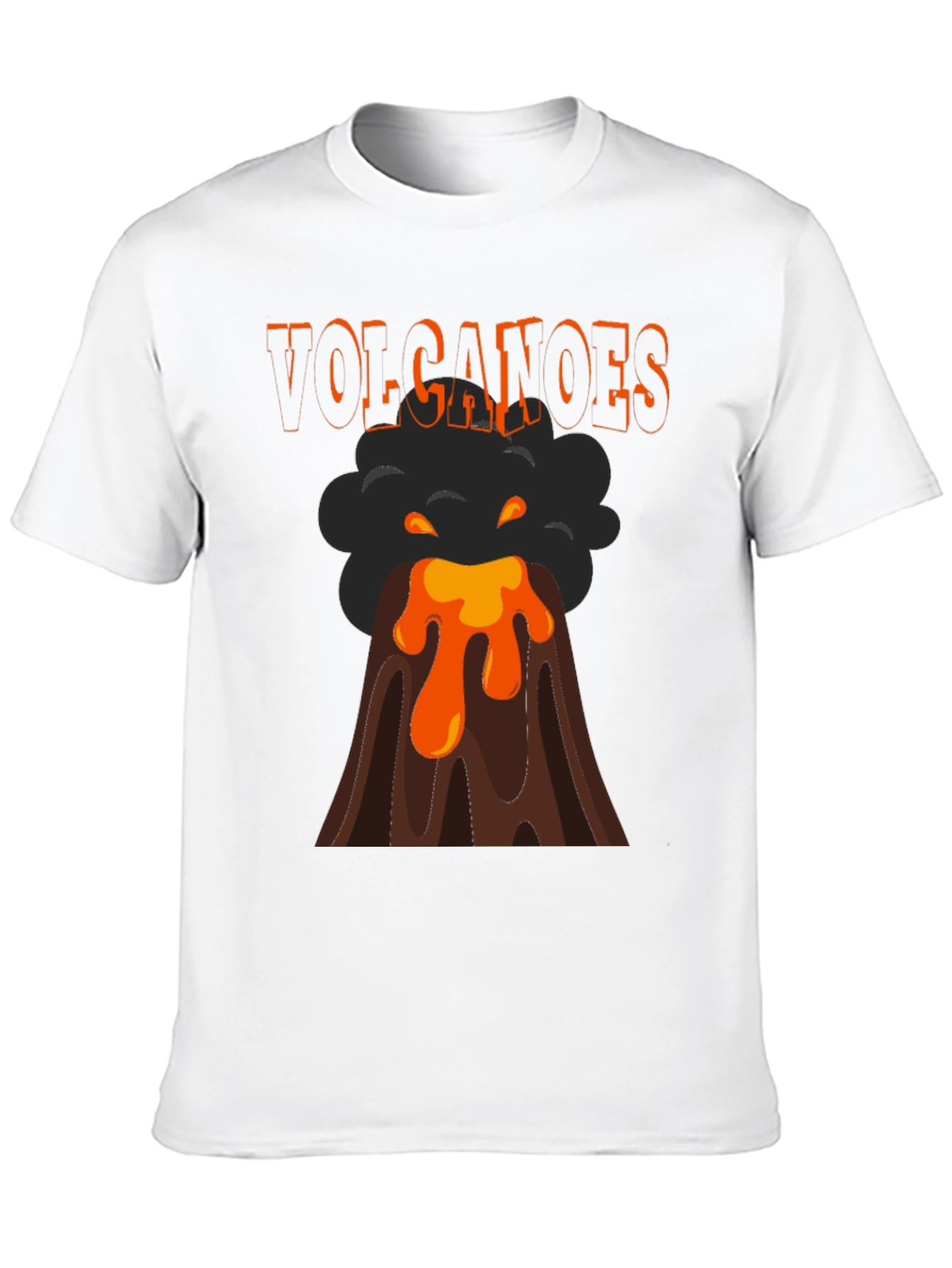 Volcanoes Graphic T-Shirt - Erupting Lava Design