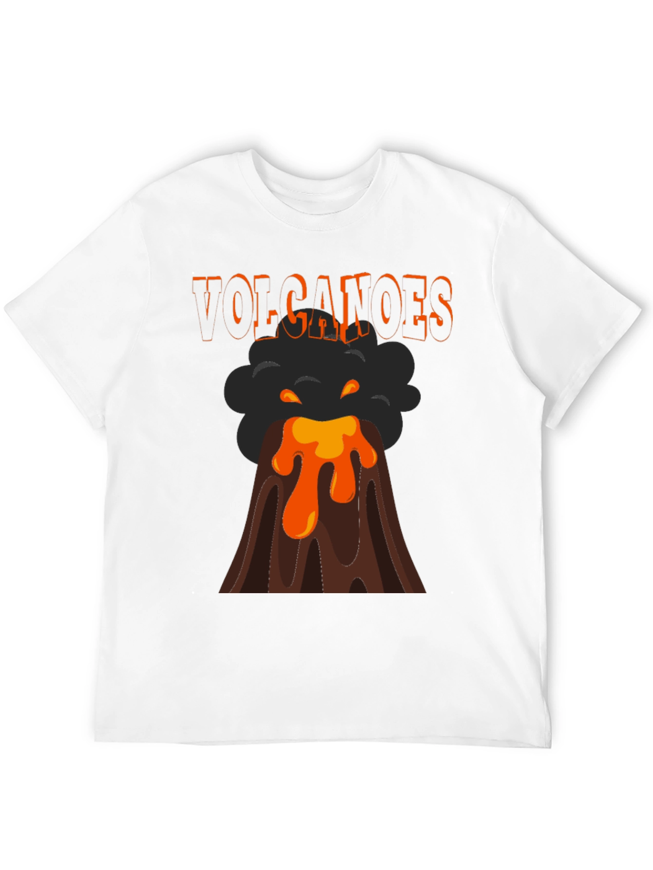 Volcanoes Graphic T-Shirt - Erupting Lava Design