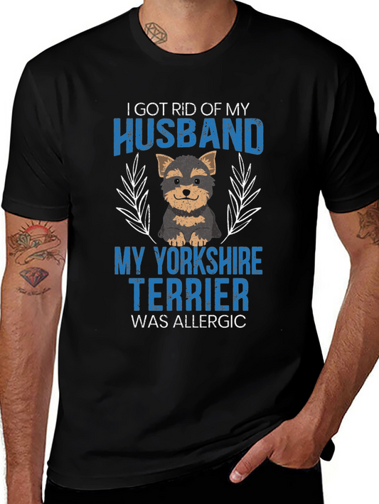 Husband Allergic Yorkshire Terrier Graphic T-Shirt