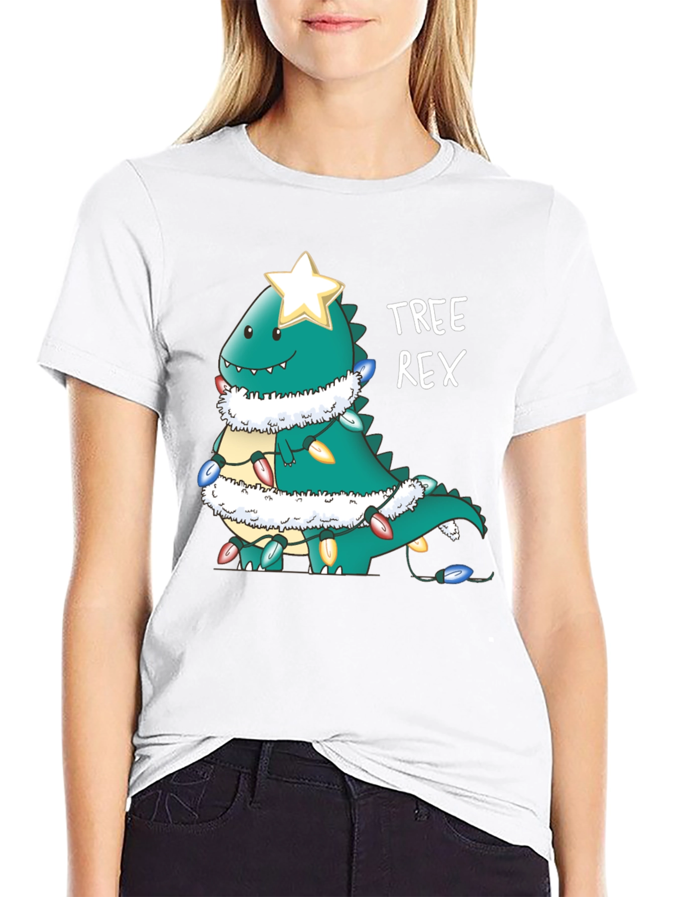 Tree Rex Christmas Dinosaur T-Shirt