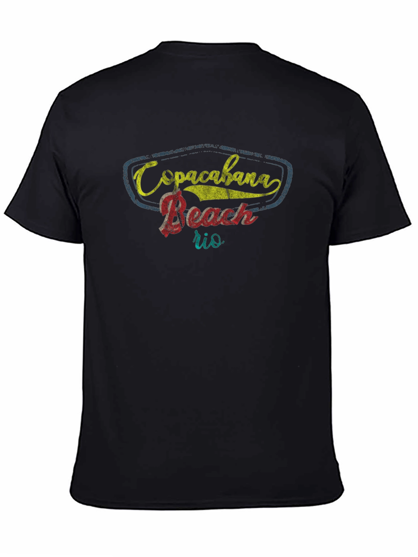 Copacabana Beach Rio Black T-Shirt