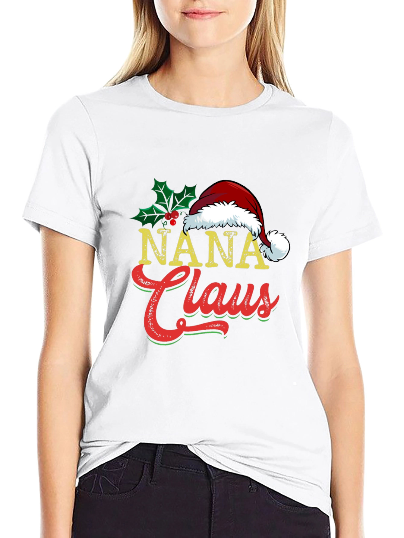 Nana Claus Christmas Graphic T-Shirt