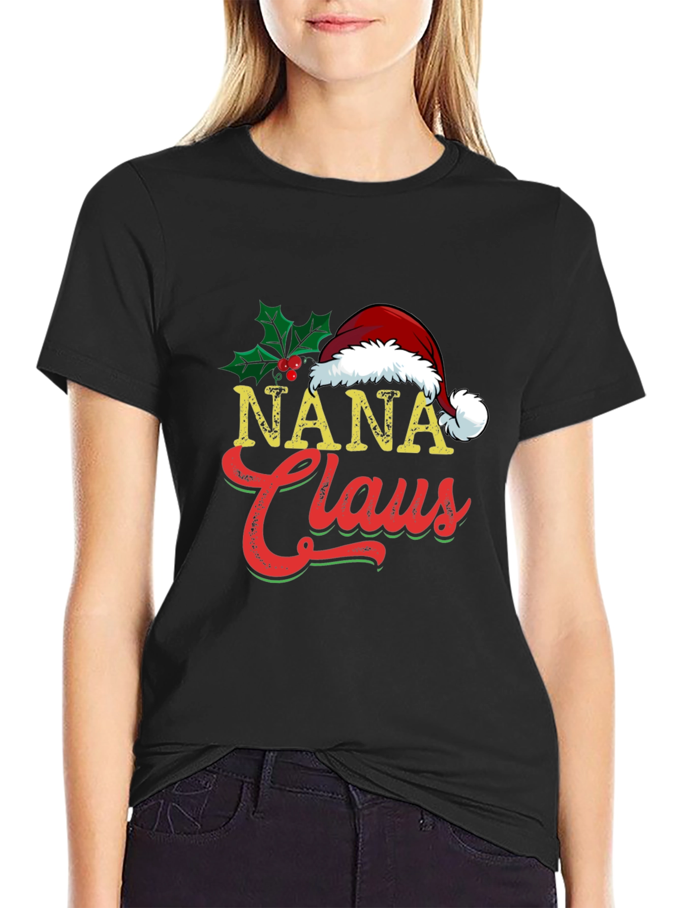 Nana Claus Christmas Graphic T-Shirt