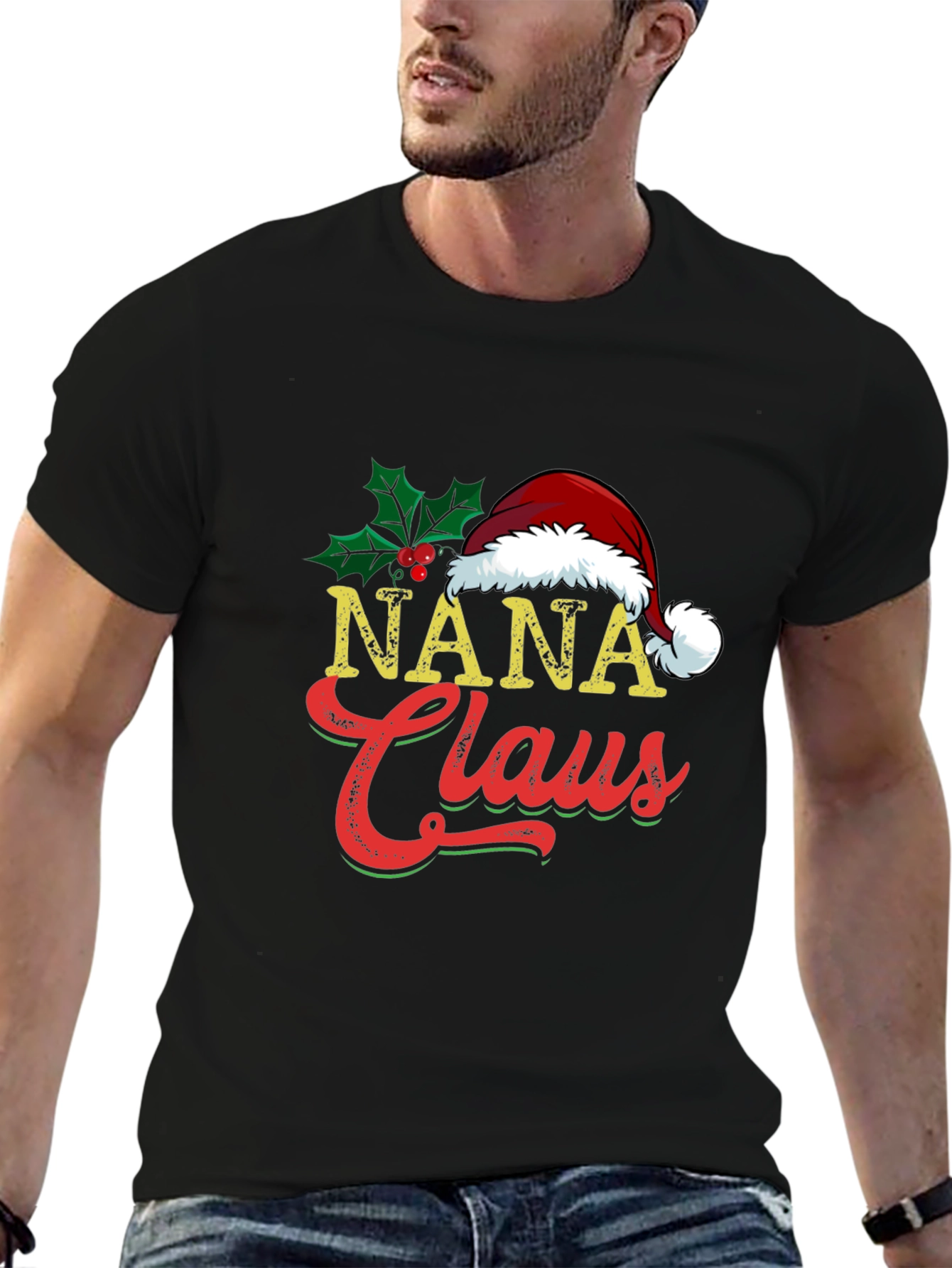 Nana Claus Christmas Graphic T-Shirt