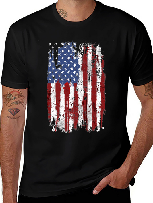 USA Flag Graphic Tee Patriotic Shirt
