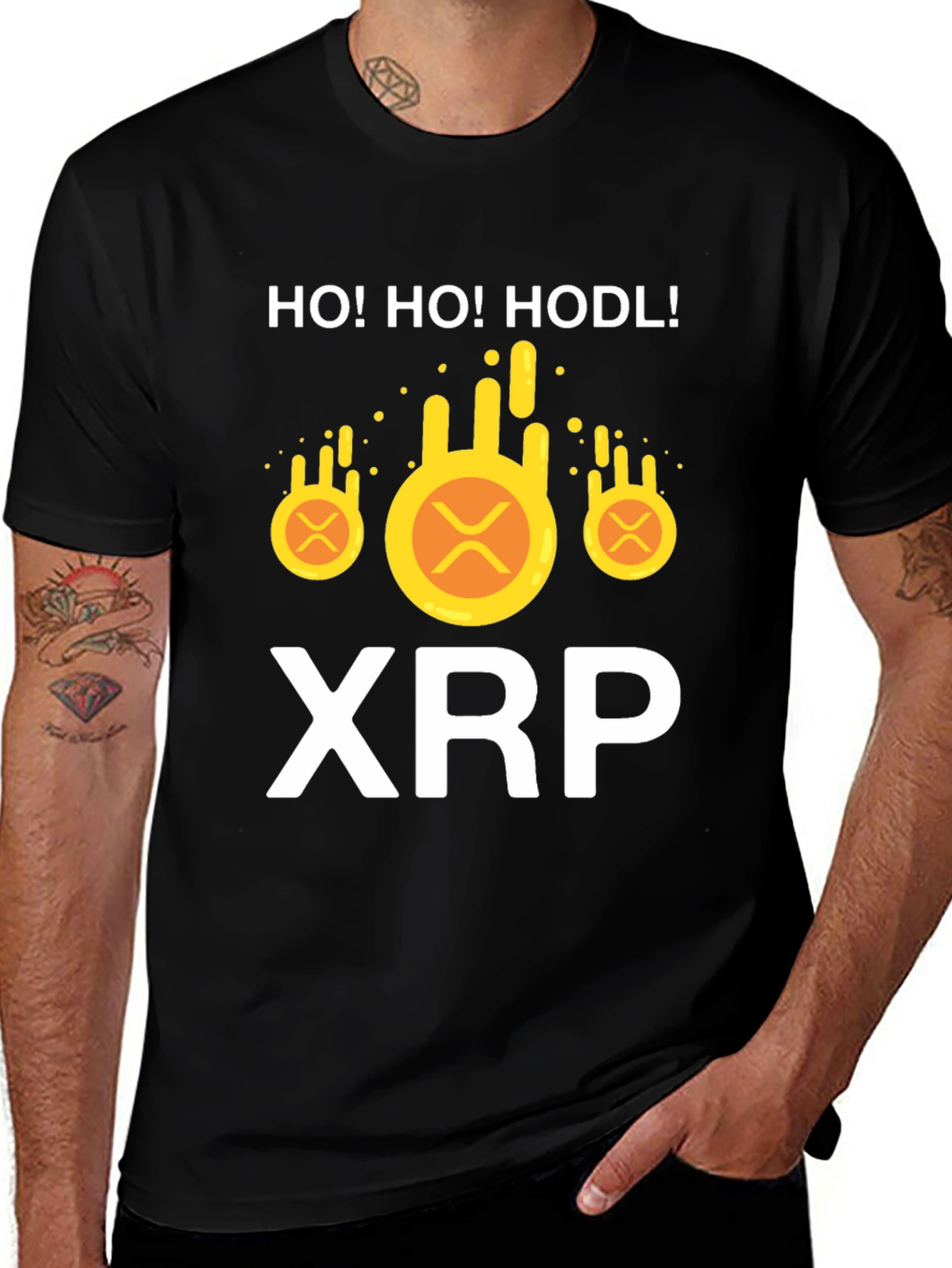 HO! HO! HODL! XRP Crypto Christmas T-Shirt