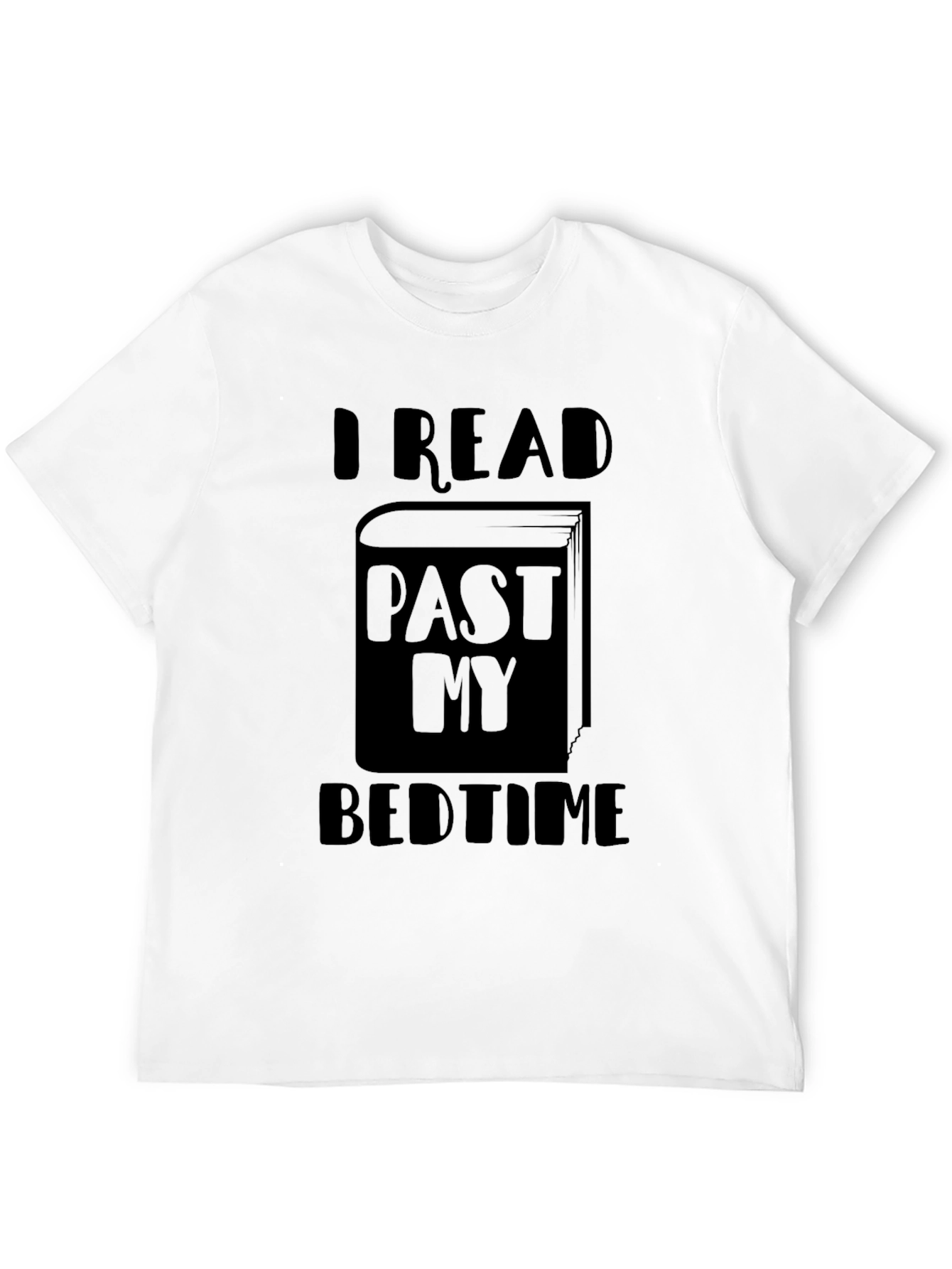 I Read Past My Bedtime Black T-Shirt