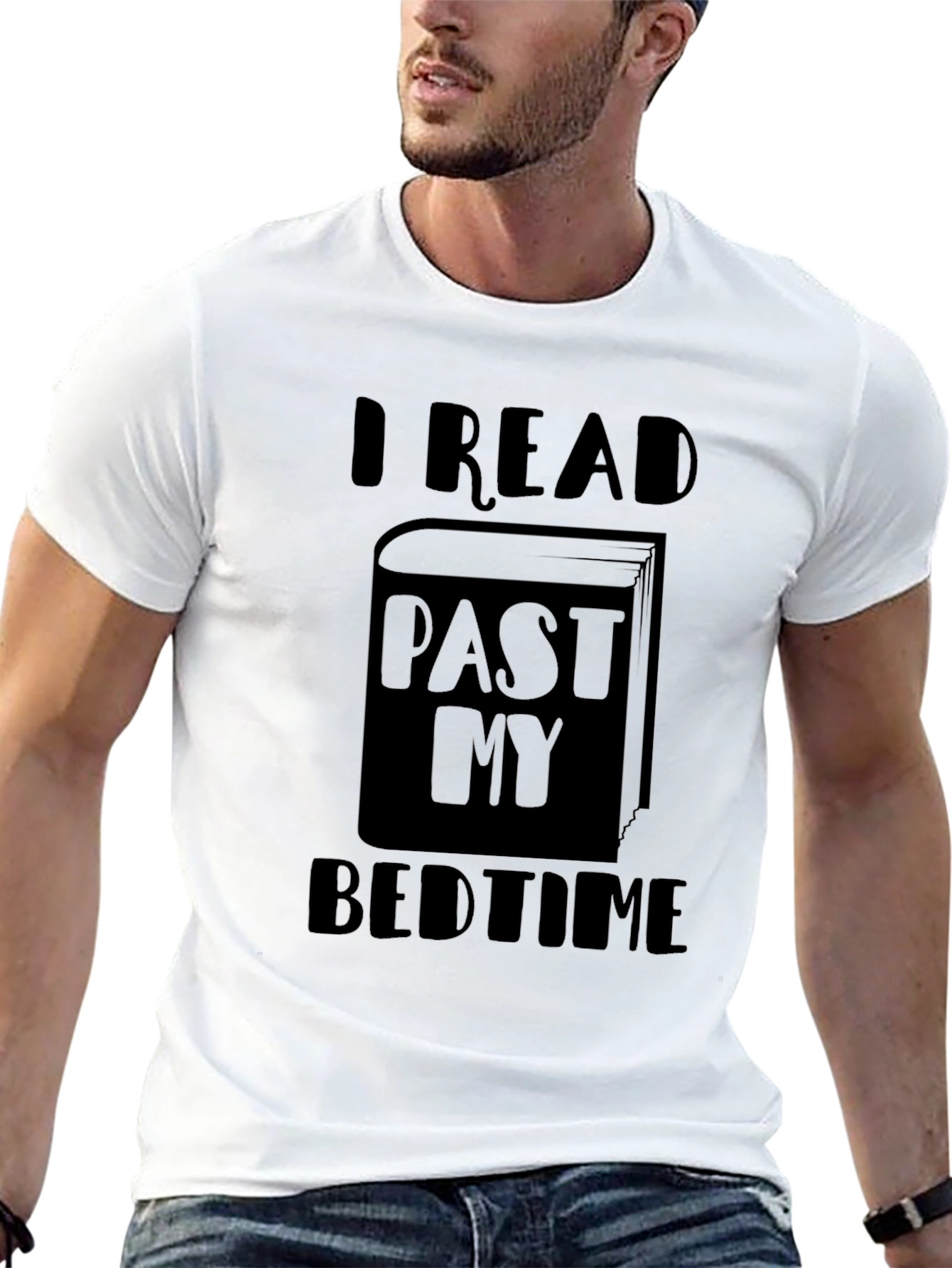 I Read Past My Bedtime Black T-Shirt